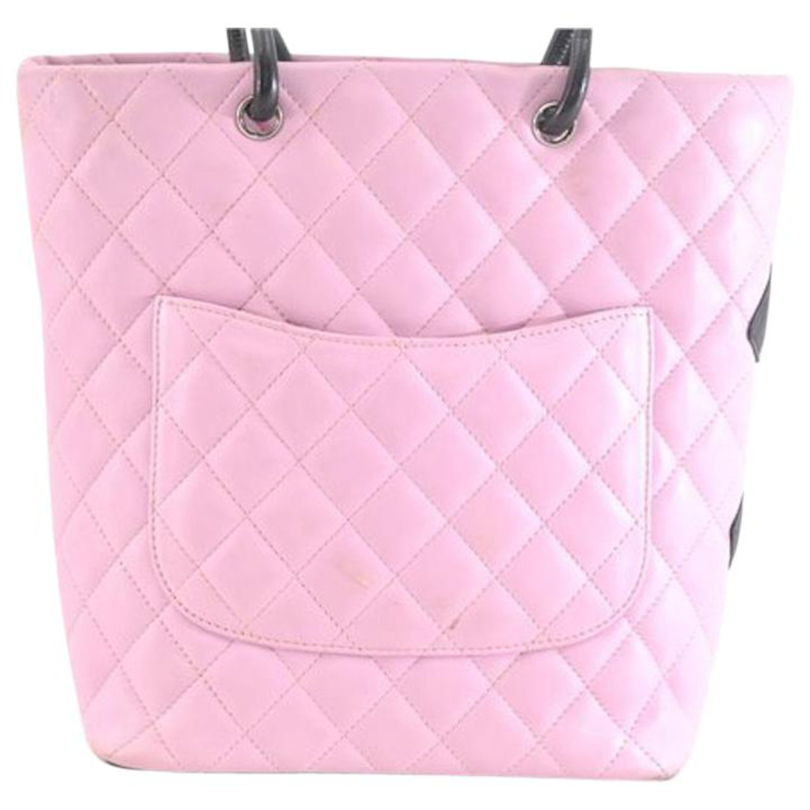 Chanel Cambon Tote Bag Pink Leather ref.113280 - Joli Closet
