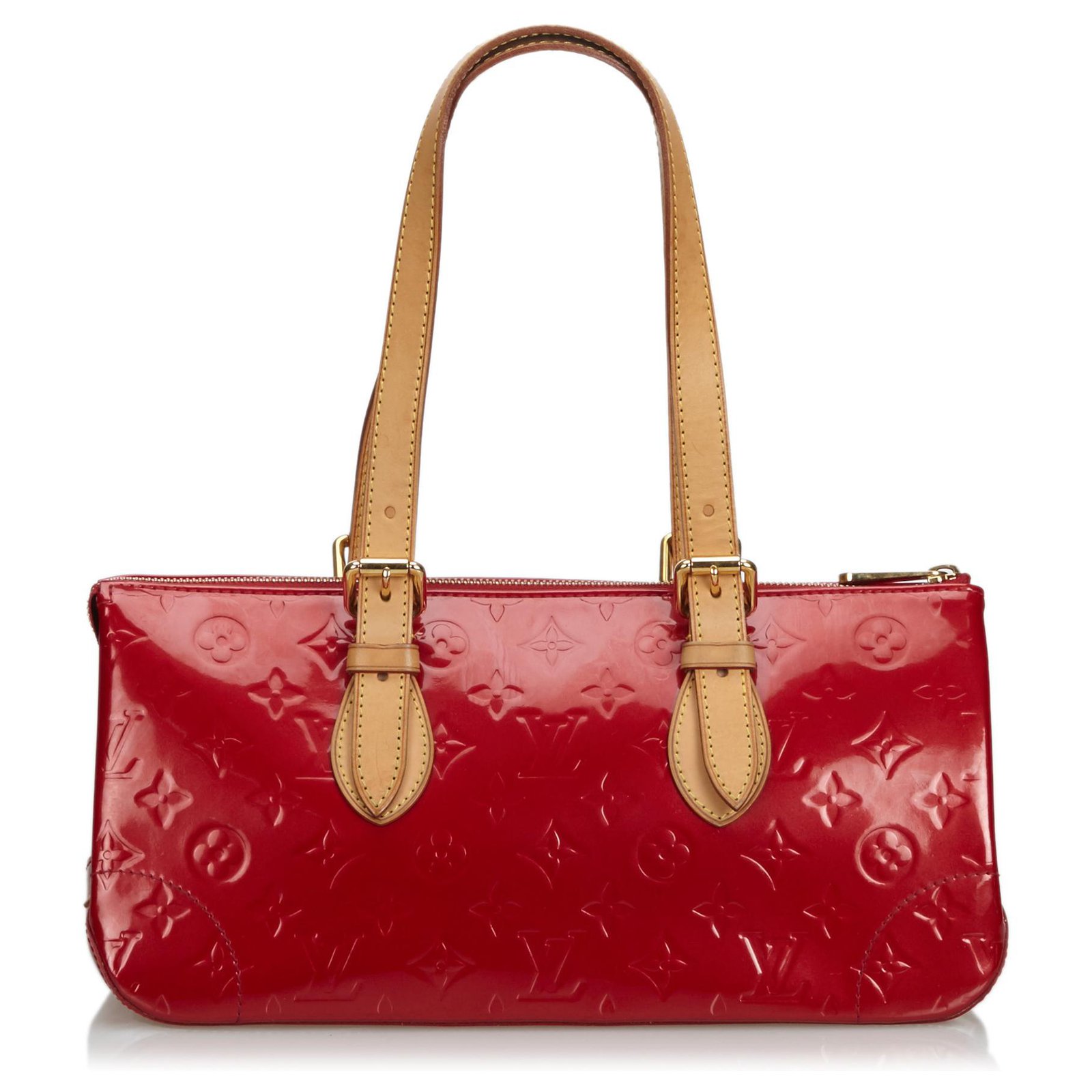 Louis Vuitton Rosewood Handbag in Red Monogram Patent Leather and