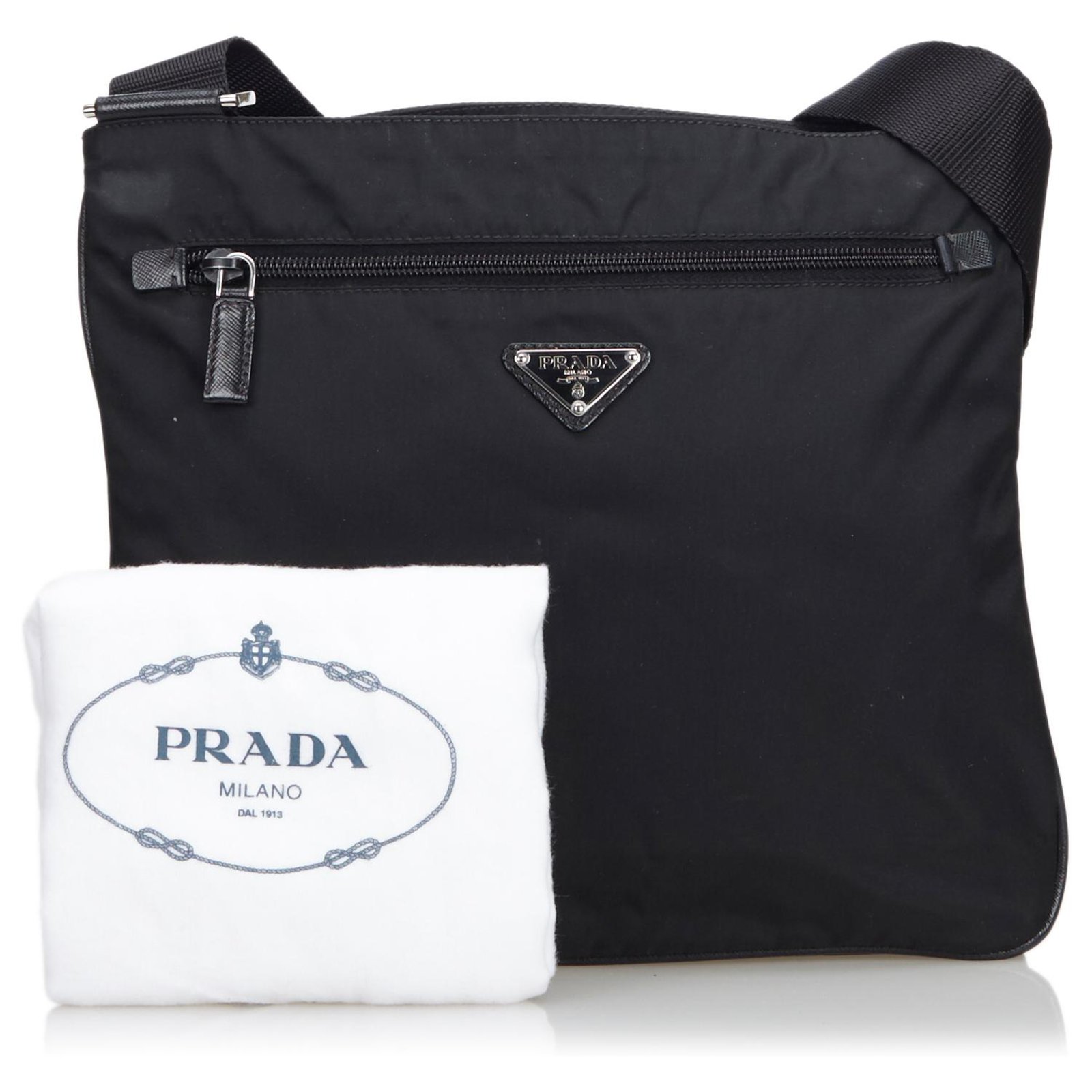 prada milano dal 1913 nylon crossbody bag