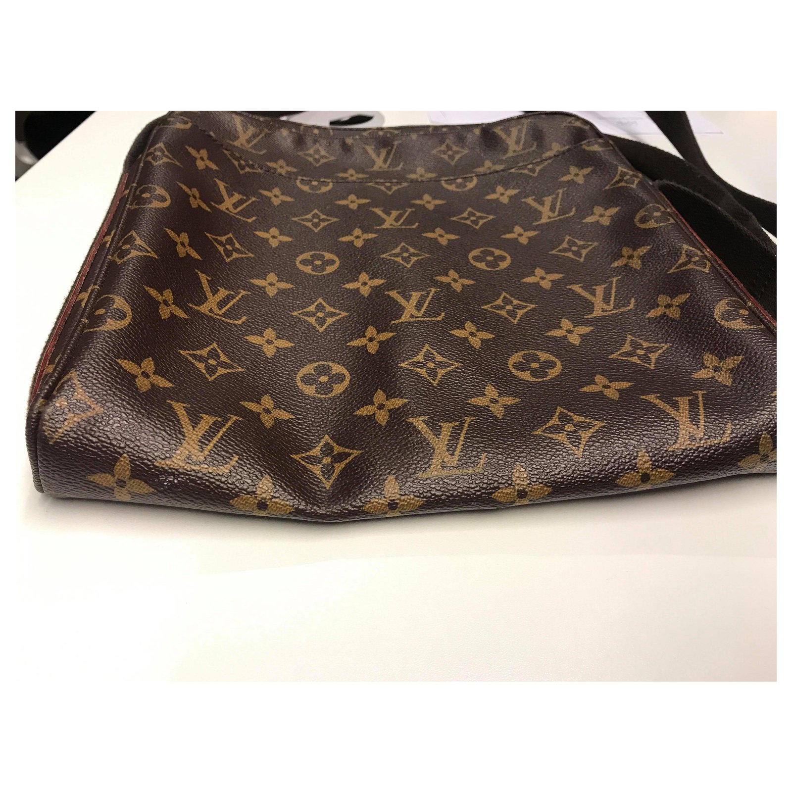 Louis Vuitton, Bags, Louis Vuitton Trotteur Beaubourg Handbag Monogram  Canvas Brown