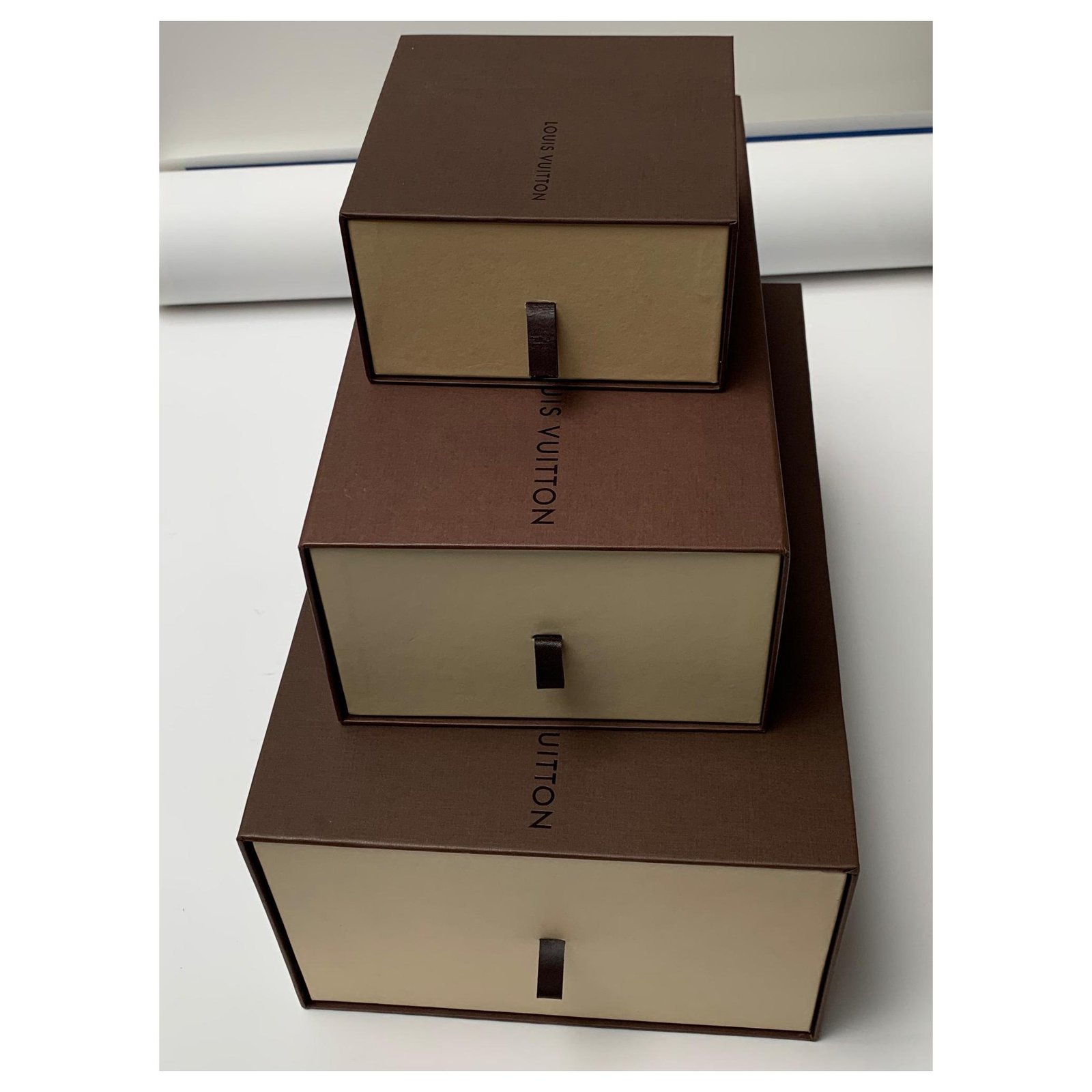 Lot of Louis Vuitton cardboard boxes all sizes Brown ref.115927