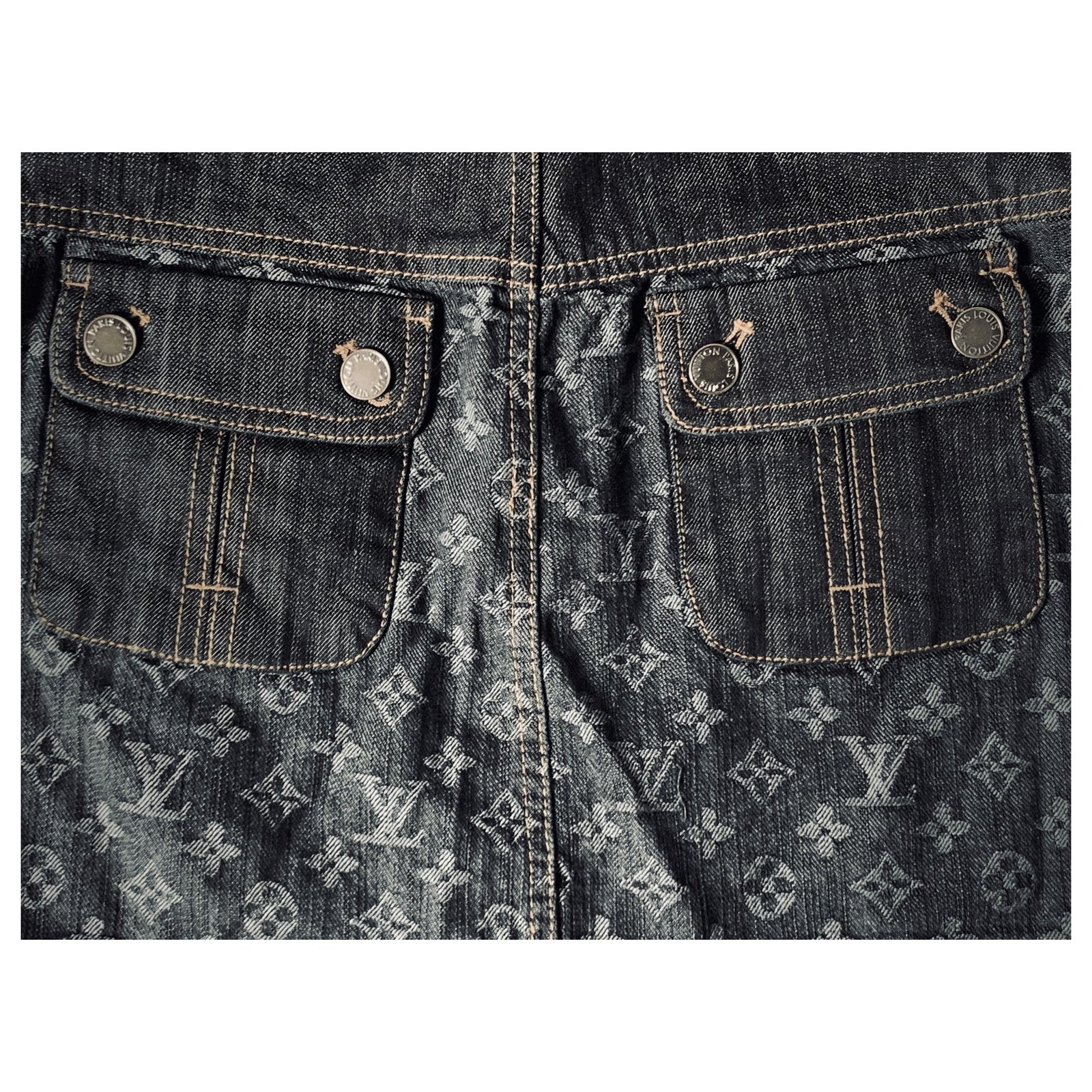 Louis Vuitton, Jeans, Louis Vuitton Monogram Fr38 Denim Short