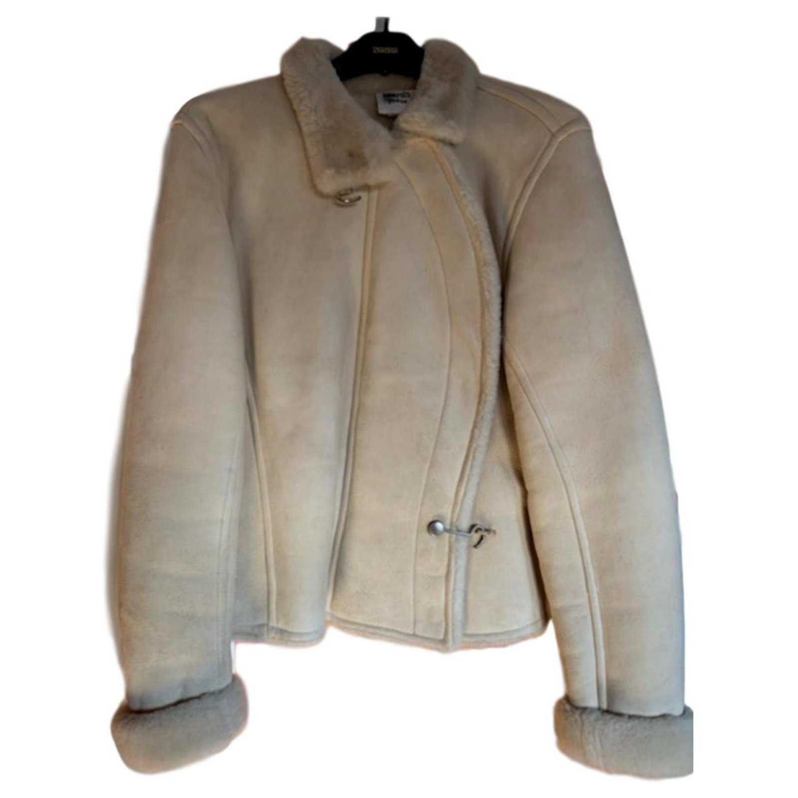 Hermès Shearling jacket Eggshell Lambskin ref.116686 - Joli Closet