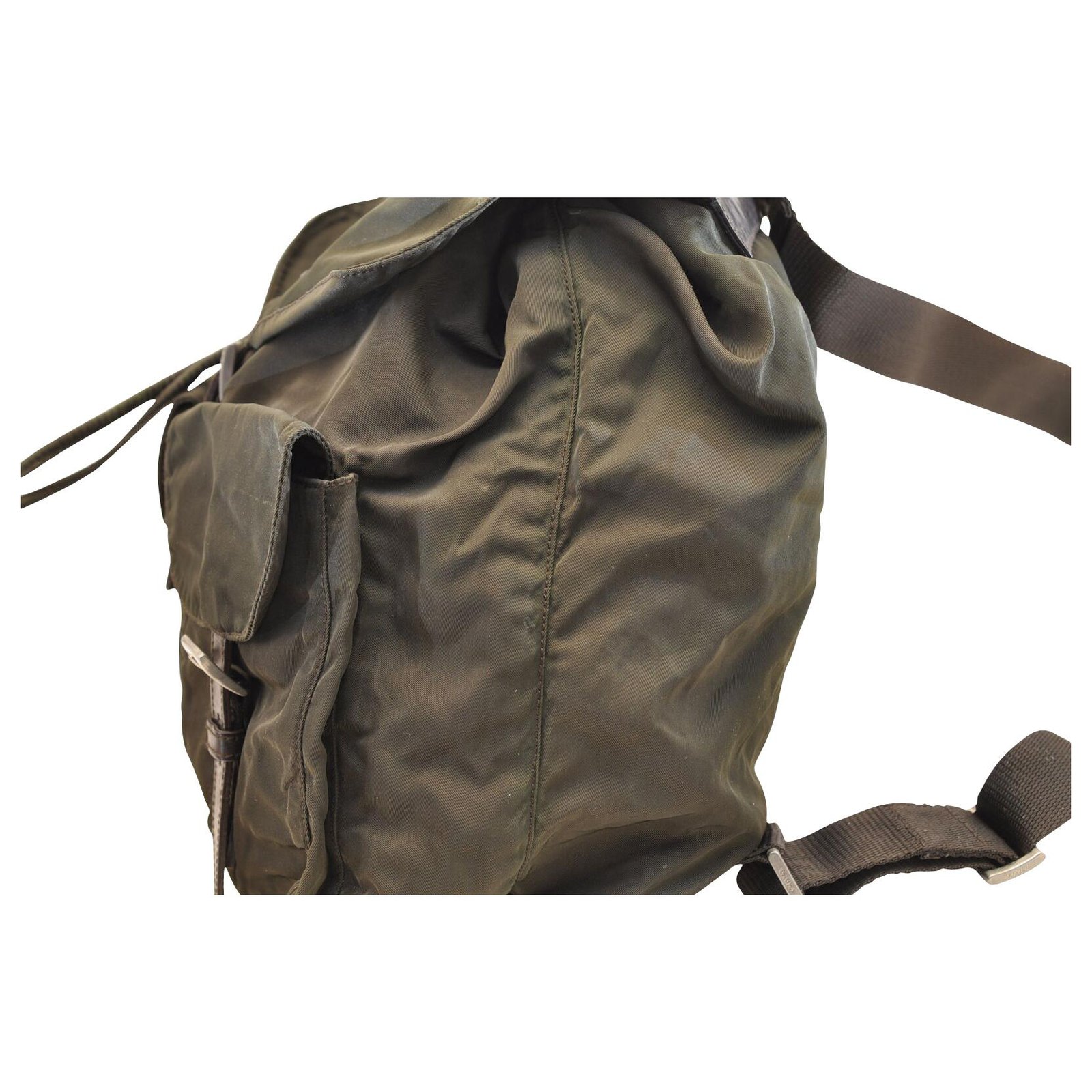 Prada backpack Khaki Synthetic ref.116720 - Joli Closet