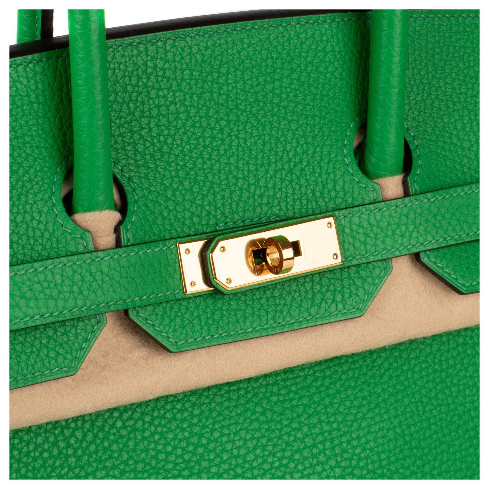 Hermes, Birkin 35, Bamboo green, Togo leather