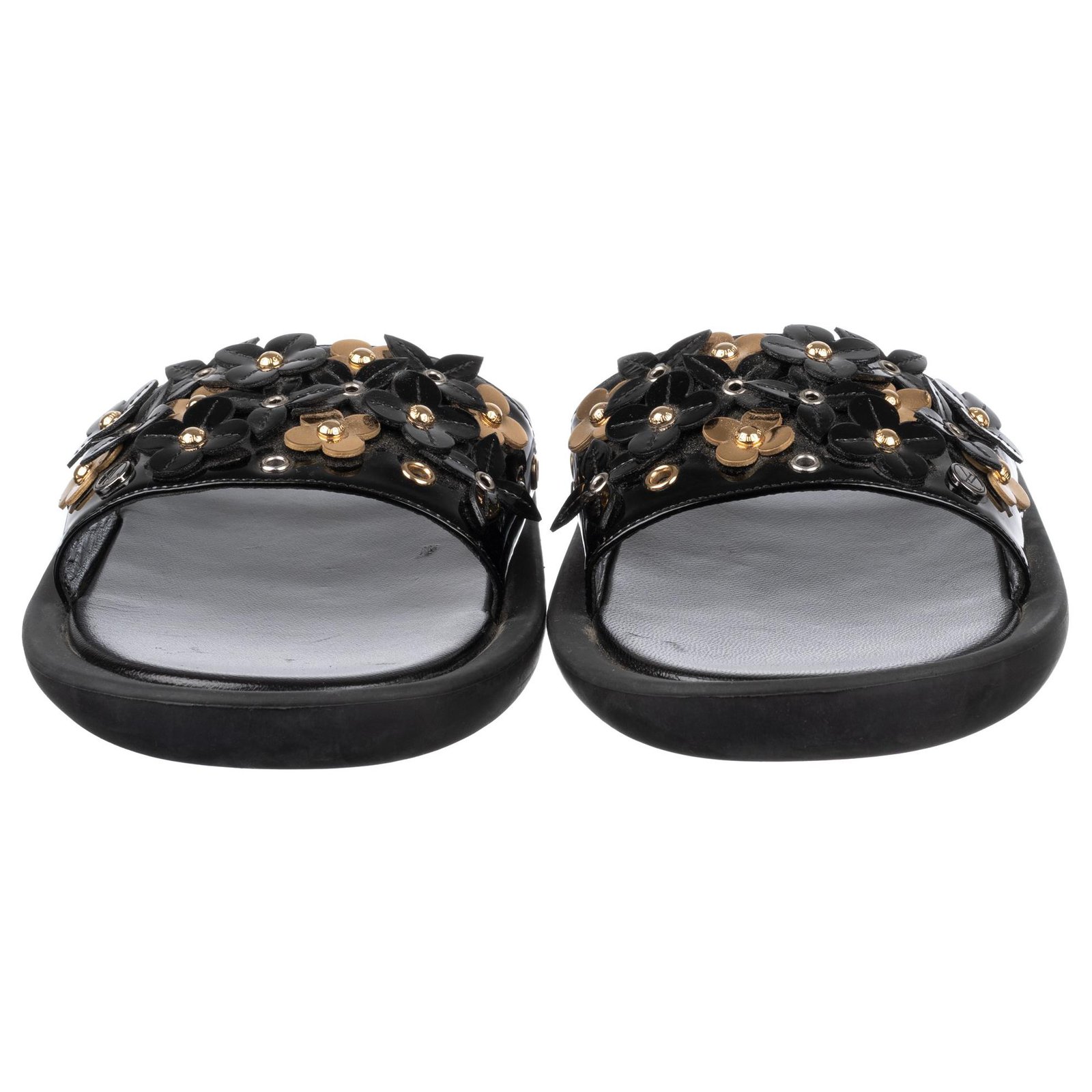 Sunbath patent leather sandal Louis Vuitton Black size 37 IT in