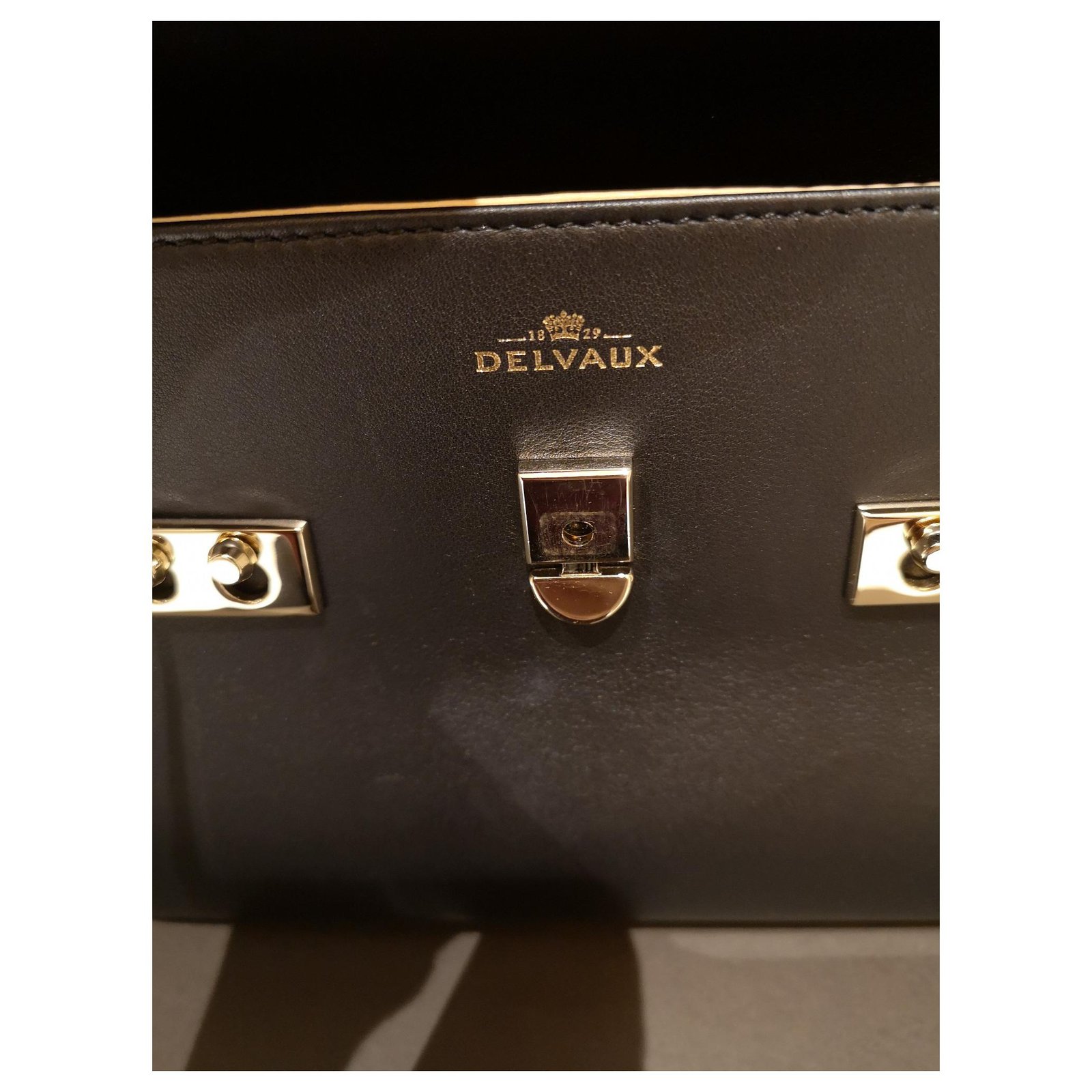 Delvaux model storm mini size Black Leather ref.117426 - Joli Closet