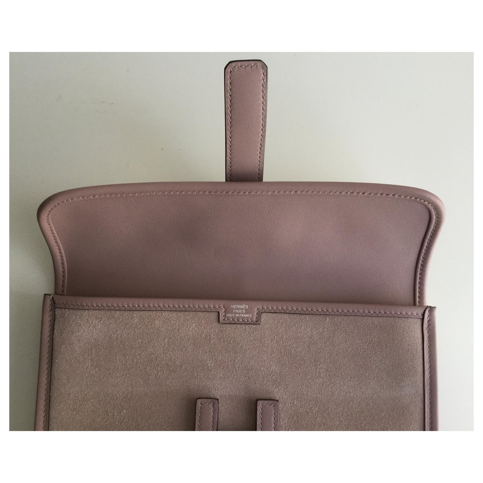 Hermès Jige Duo Verso Pink Leather ref.118009 - Joli Closet