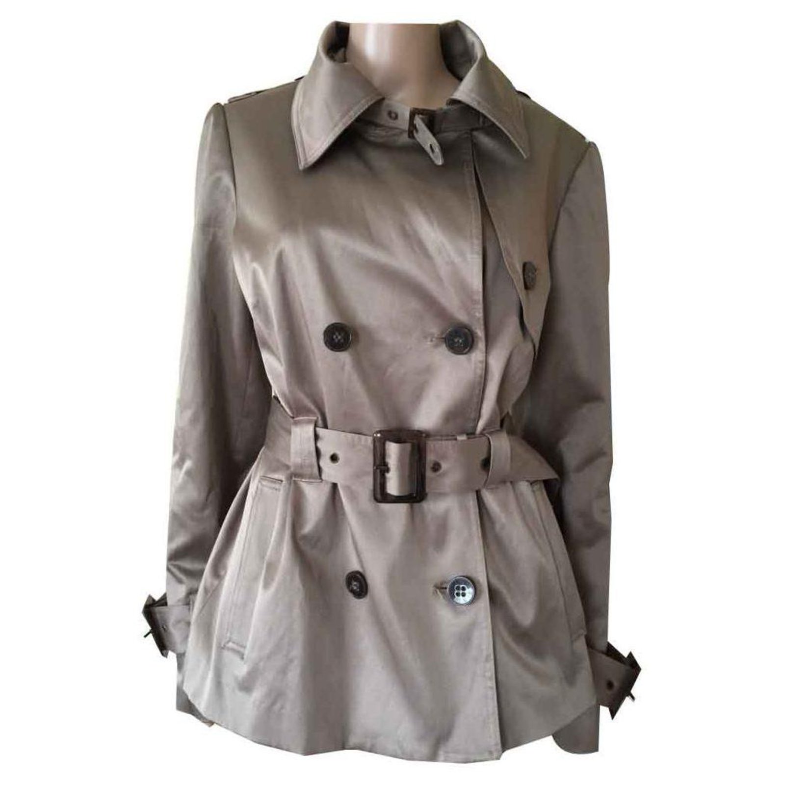 Gestuz Coats, Outerwear Brown Polyester ref.118038 - Joli Closet