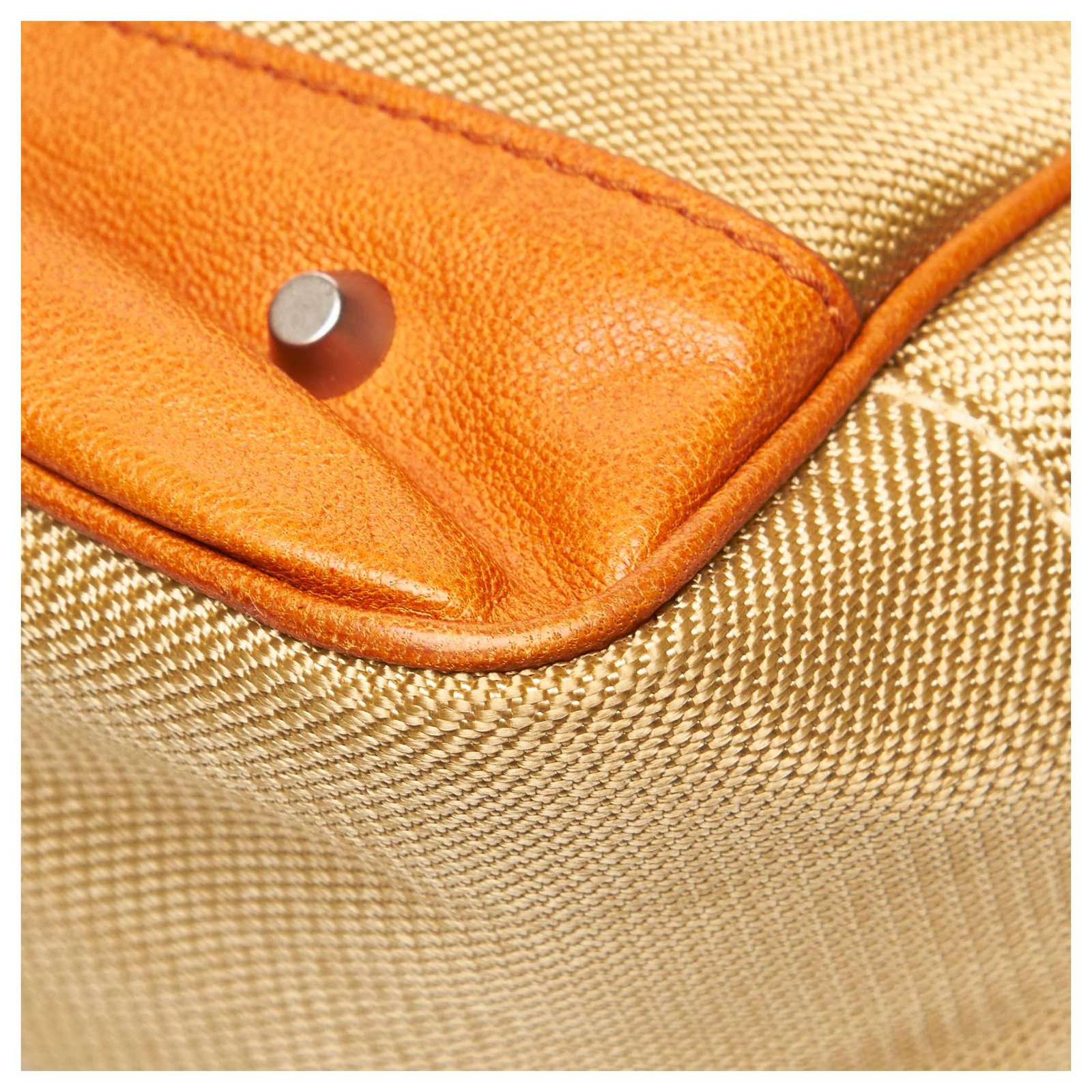 Balenciaga Brown Nylon Travel Bag Beige Light brown Leather Cloth ref ...