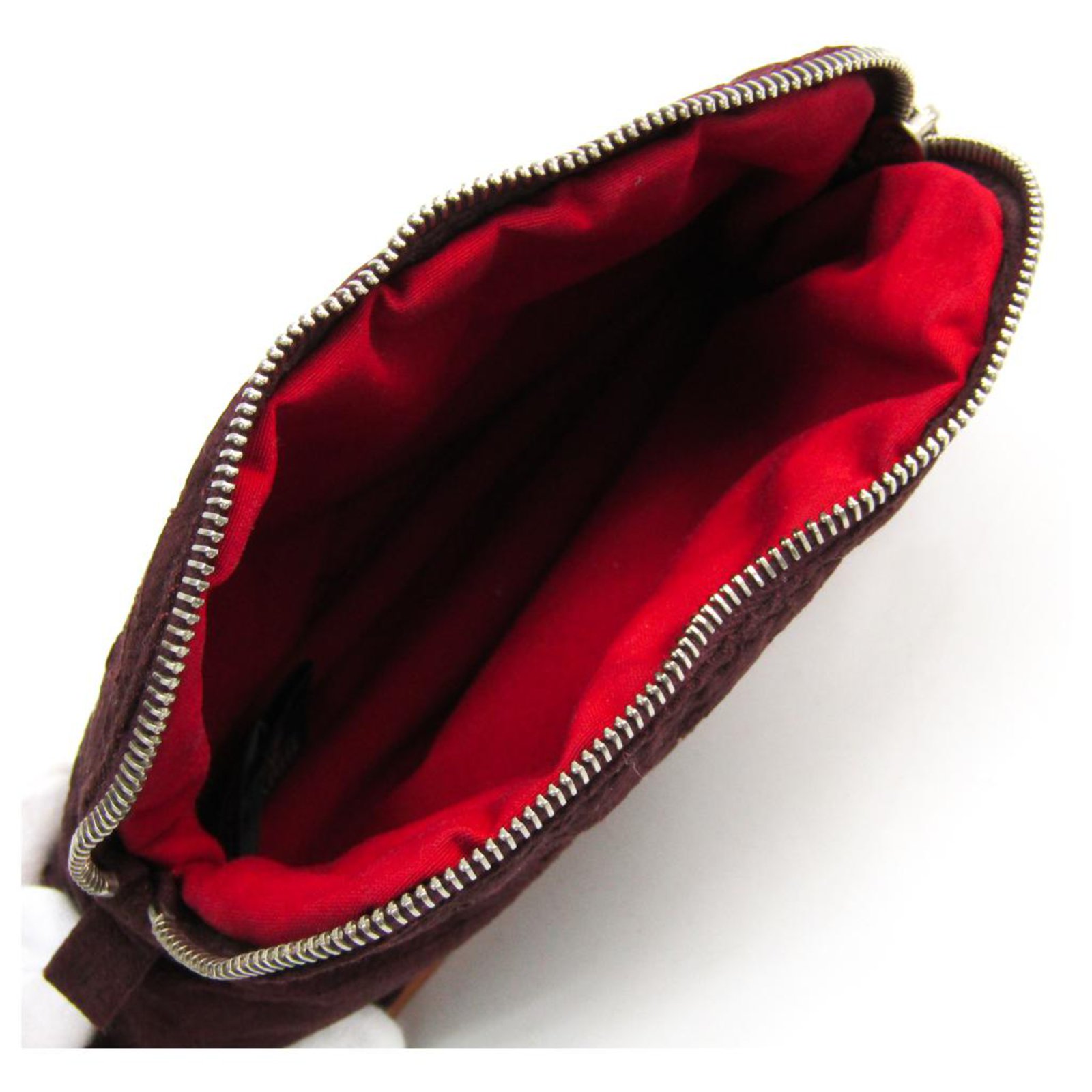Hermès Hermes Red Canvas Mini Bolide Travel Case Silk Cloth ref.118185 -  Joli Closet