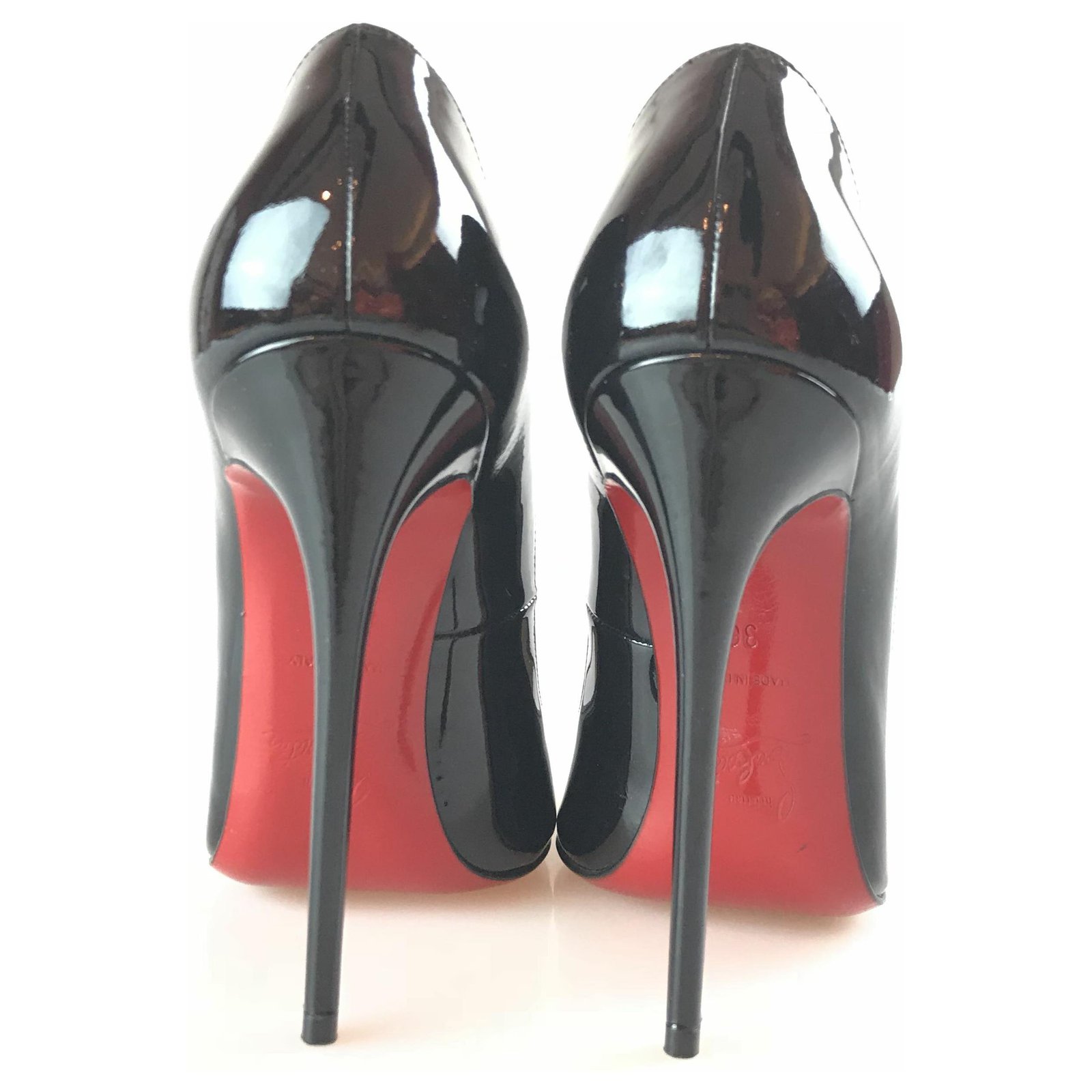 Christian Louboutin Black Hot Chick Leather Patent leather ref.119034 ...