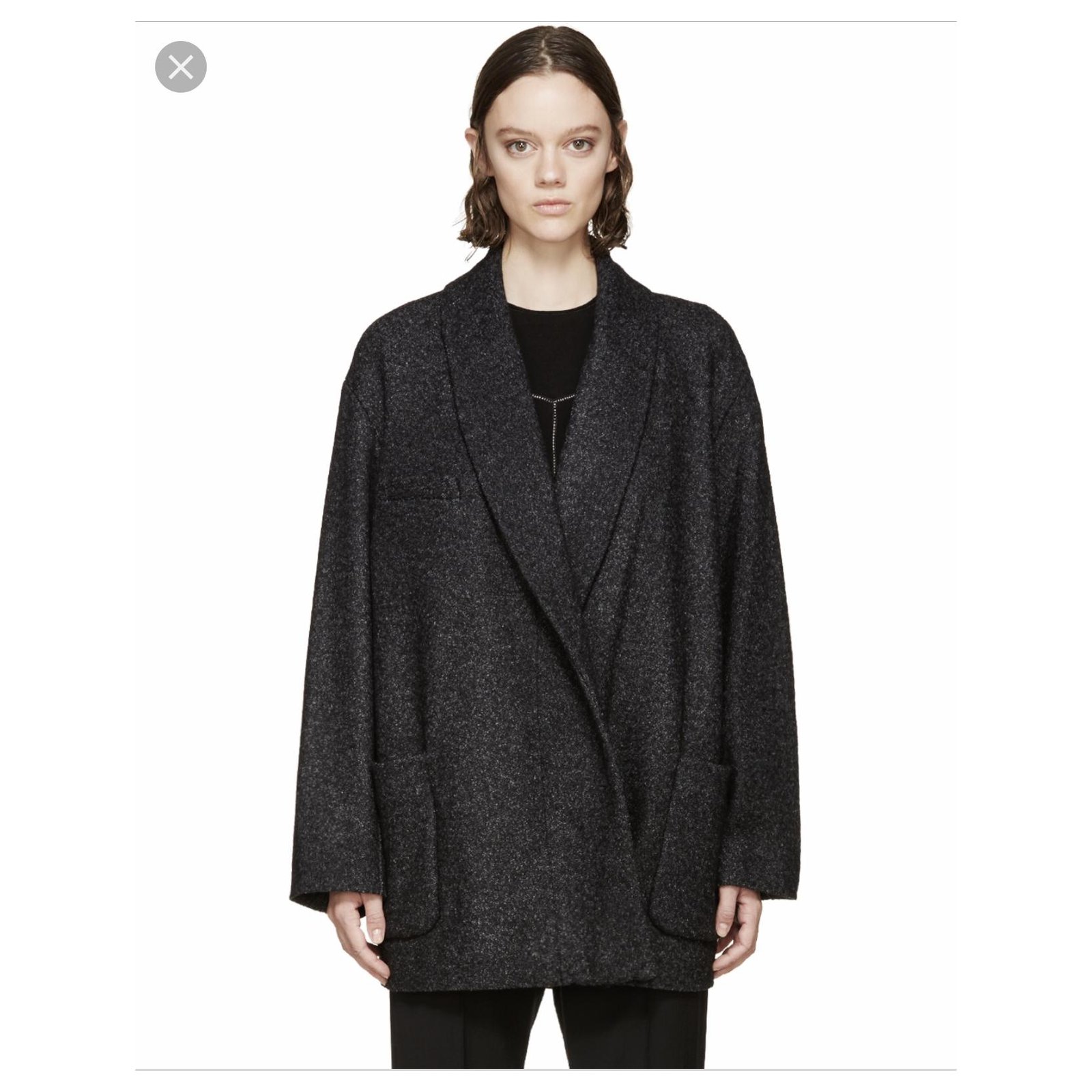 Isabel Marant Coats, Outerwear Black Grey Rabbit ref.119172 - Joli Closet