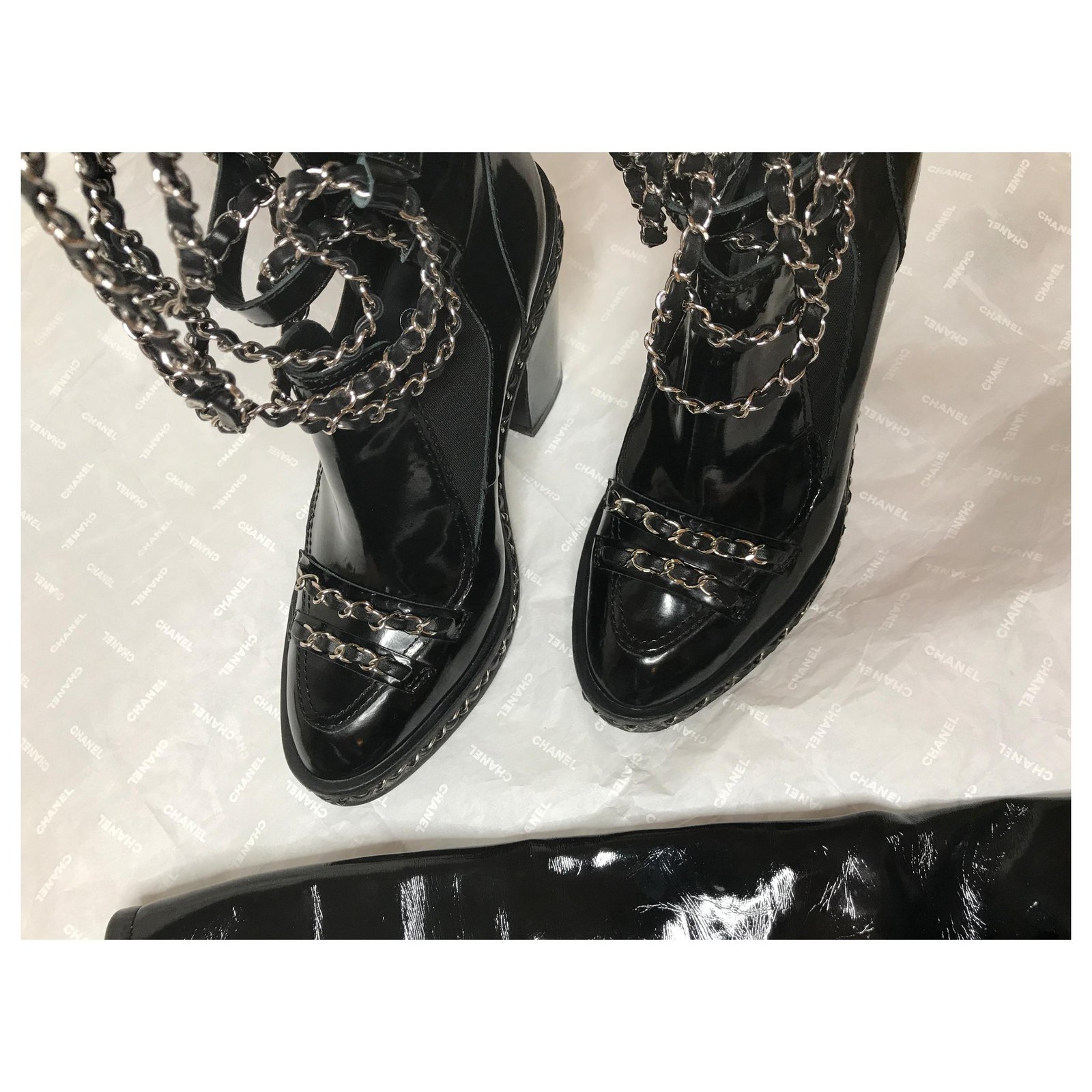 CHANEL Chain Boots 2013 Womens Fashion Footwear Boots on Carousell