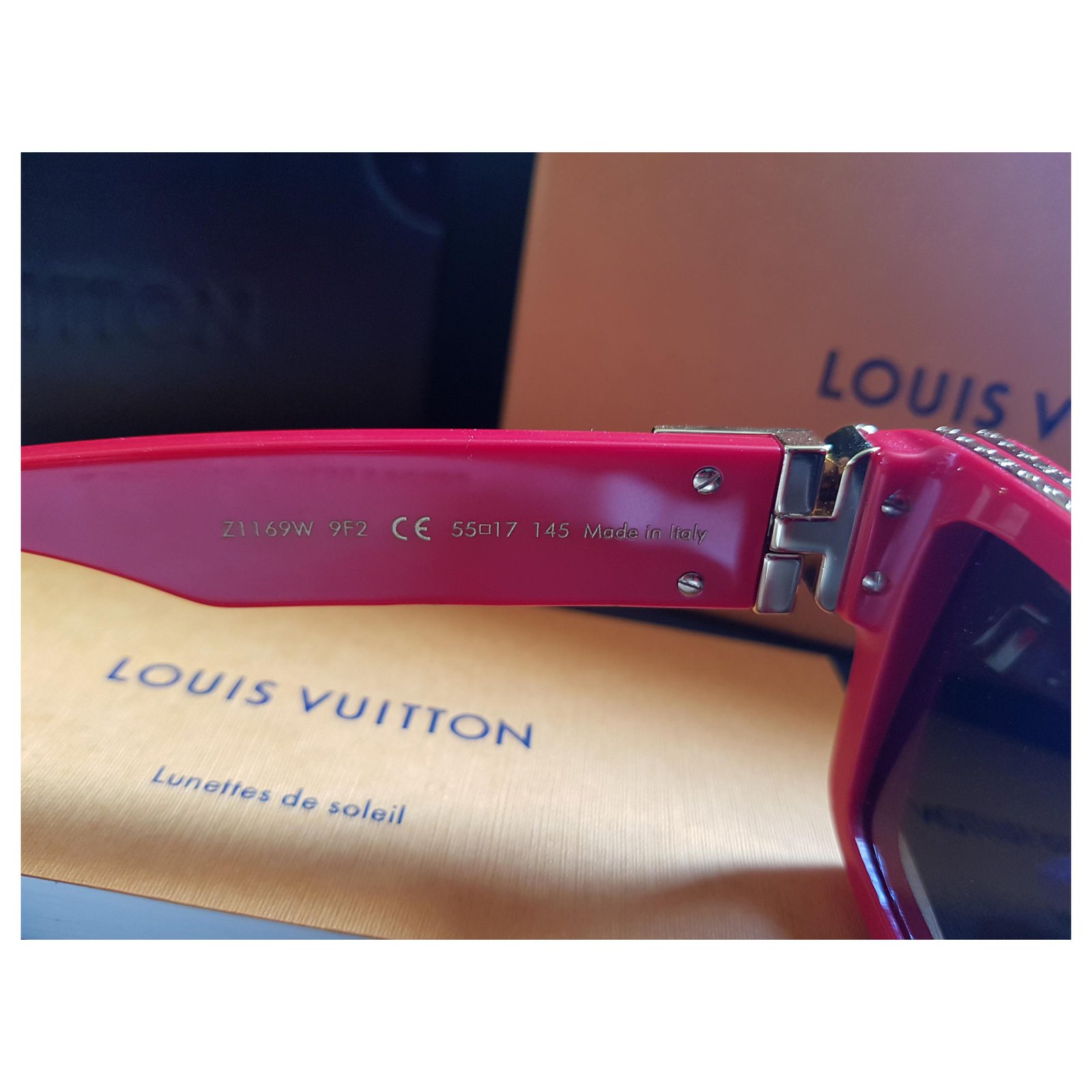 LOUIS VUITTON Acetate 1.1 Millionaires Z1169W Sunglasses Red 1265866