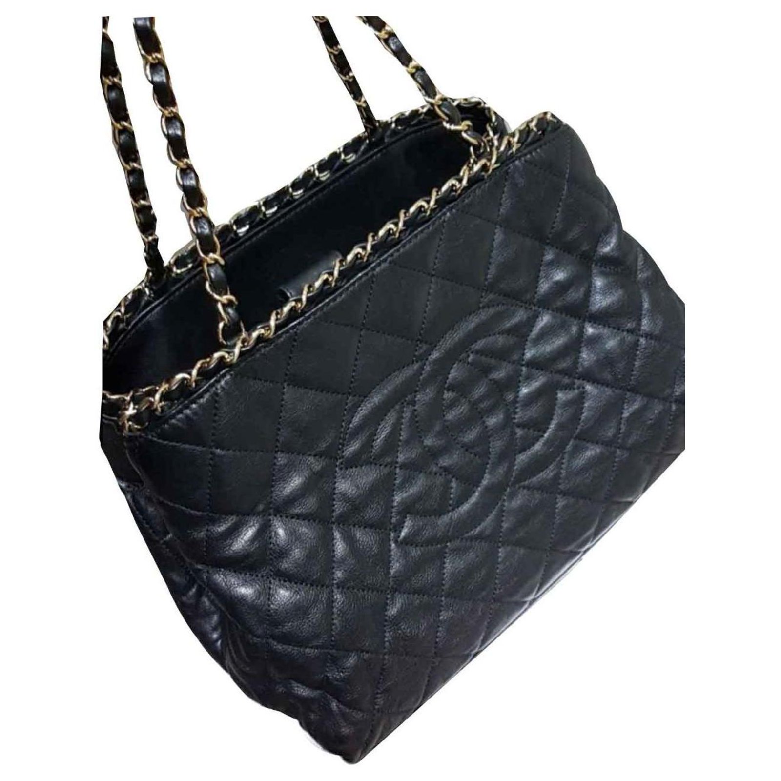 Chanel bag 2.55 vintage black quilted leather in good condition! ref.111240  - Joli Closet