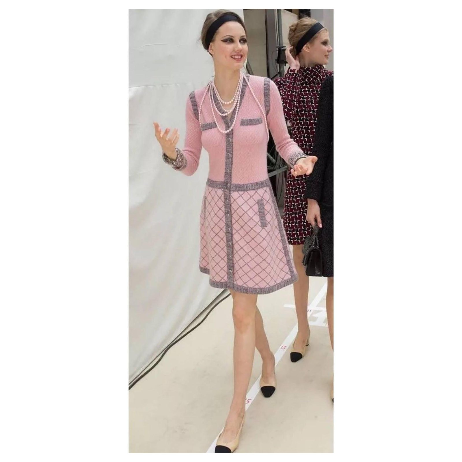 Chanel Runway Fall 2015 Pink Multiple colors Silk Cashmere Mohair