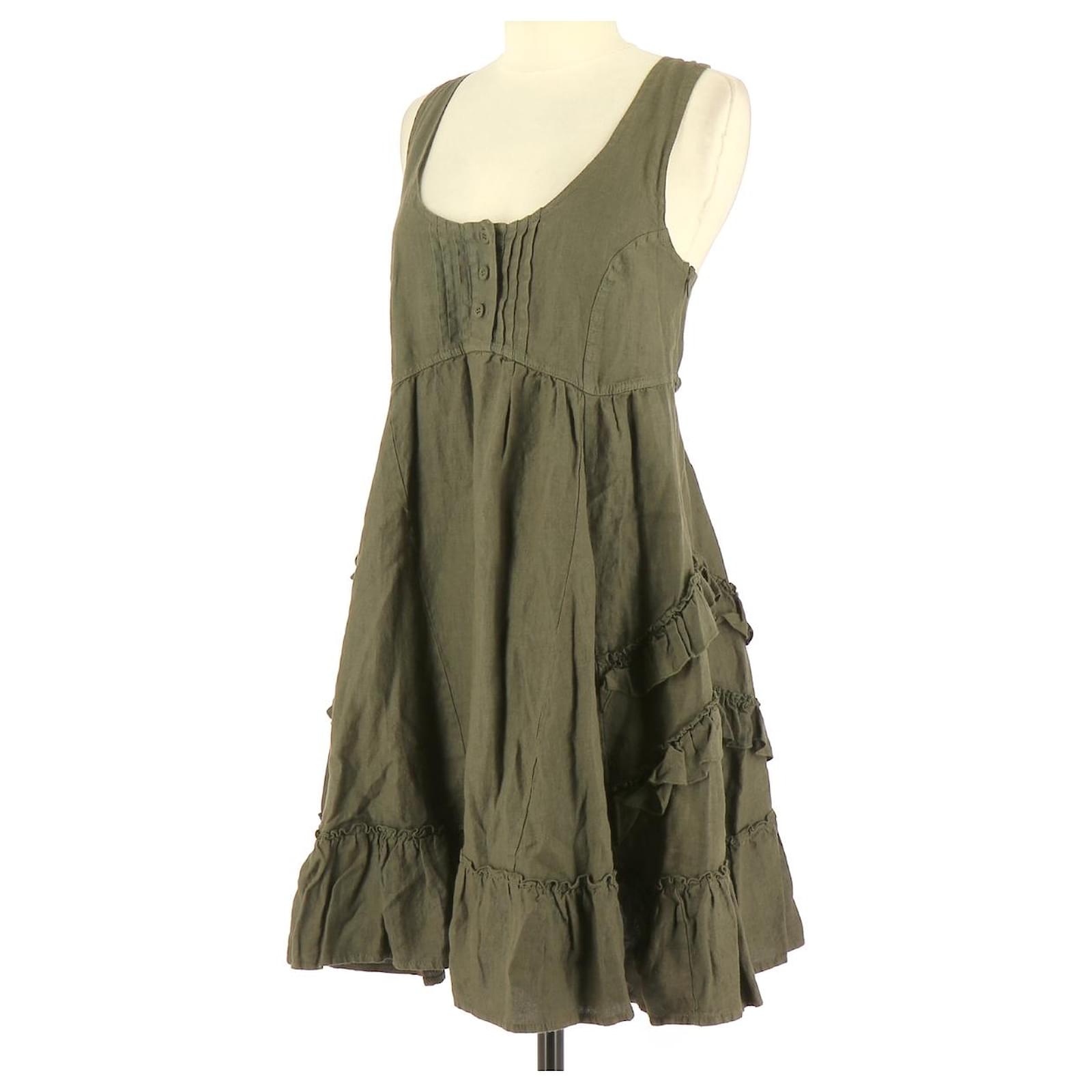 La F?�e Marabout?�e Robe Khaki Leinen ref.120000 - Joli Closet