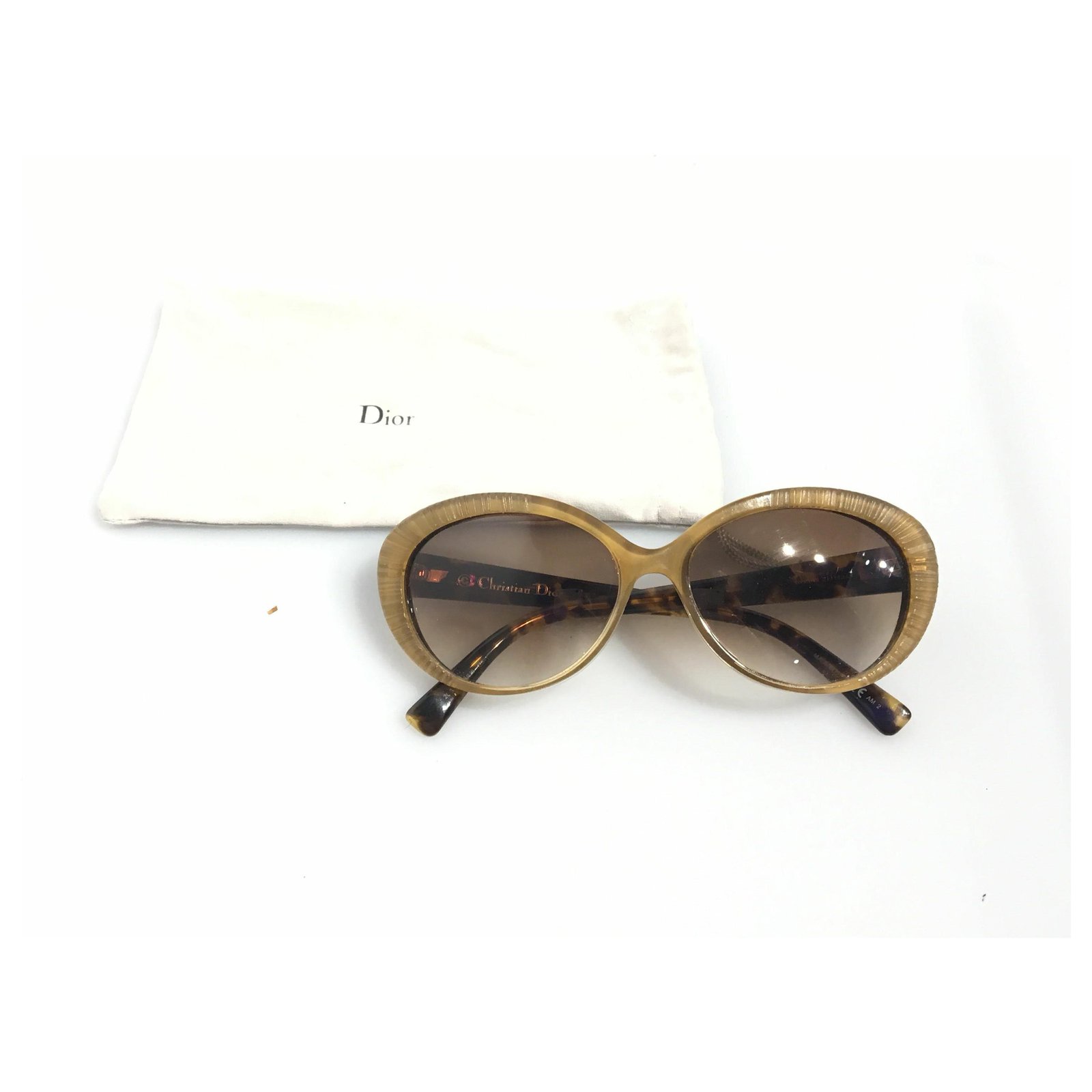 Lunettes Dior Lunettes De Soleil Yeux De Chat Email Marron Dior Autre Marron Marron Clair Marron Fonce Ref 1074 Joli Closet