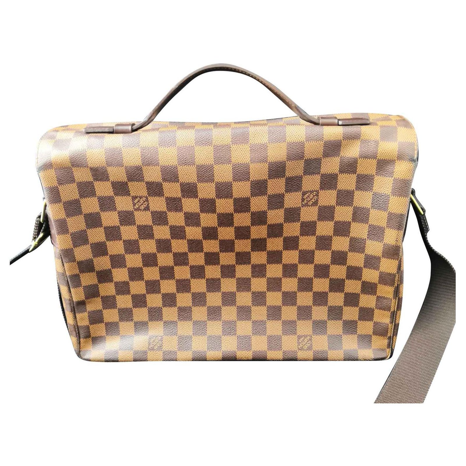 Louis Vuitton Laptoptasche / Umhängetasche Braun Tuch ref.821950