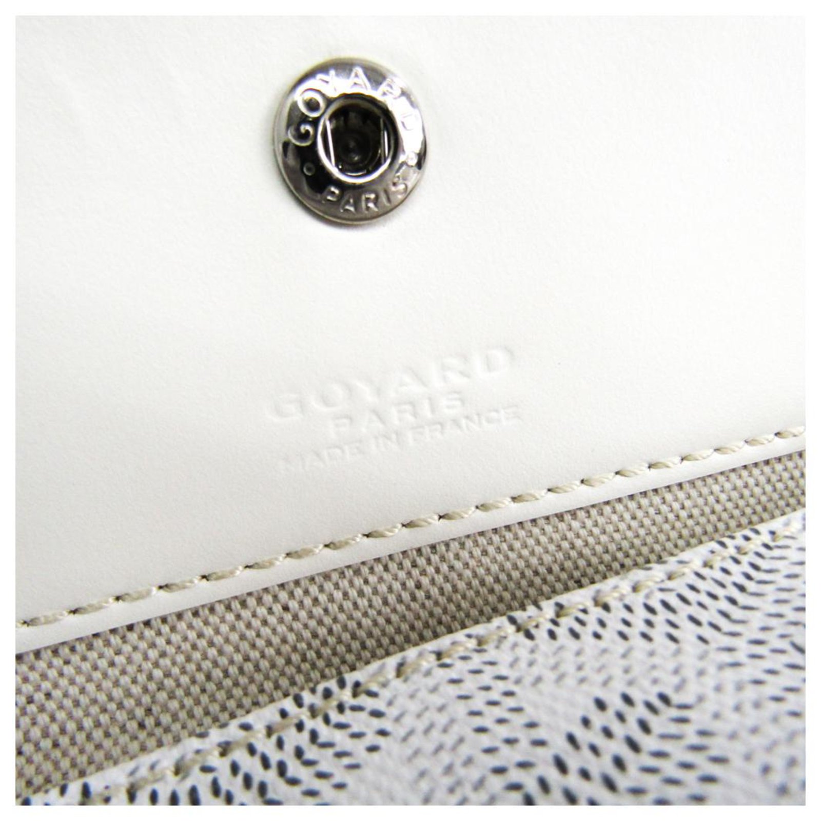 Goyard White Saint Louis PM Leather Cloth Pony-style calfskin Cloth  ref.120369 - Joli Closet