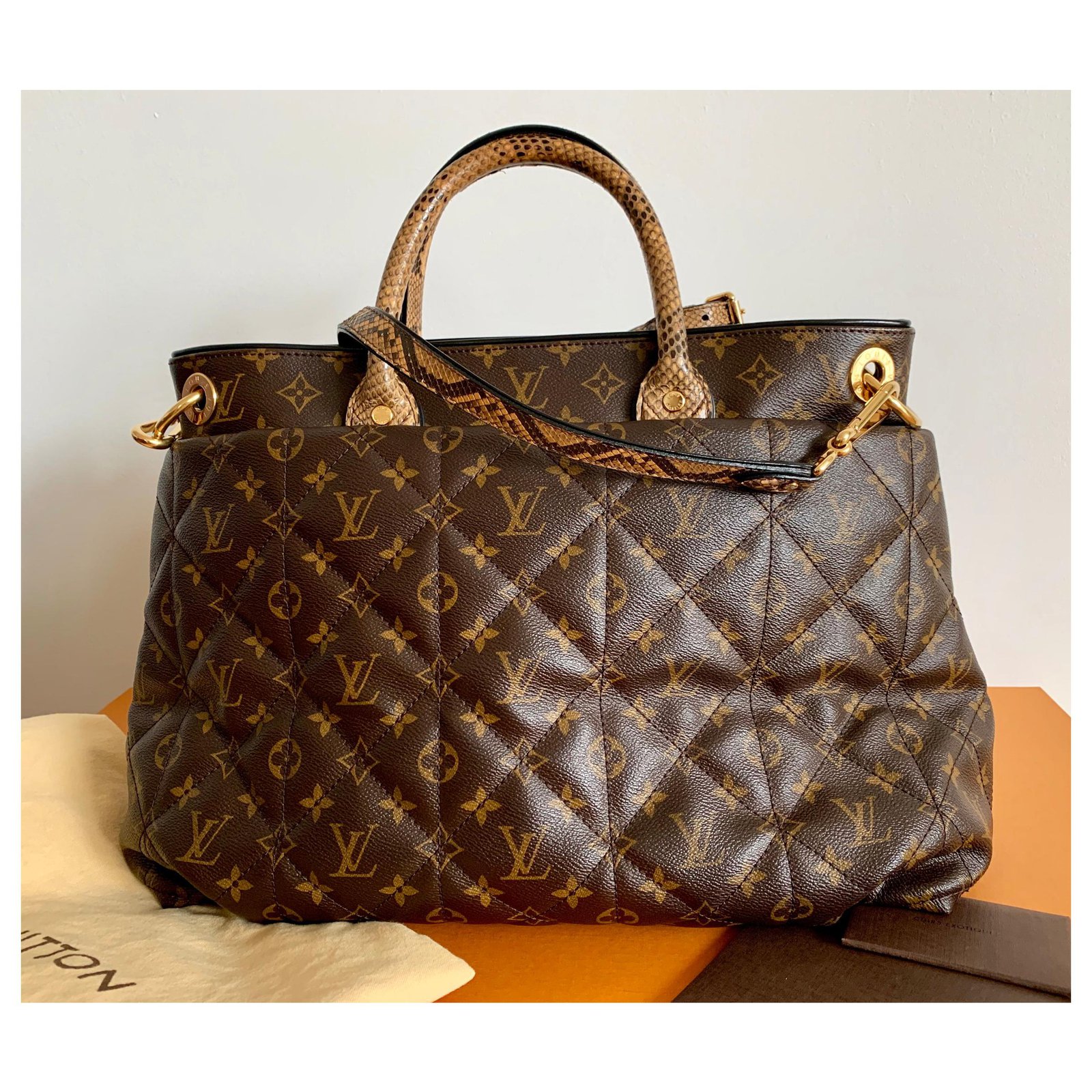 Louis Vuitton Etoile Exotique GM Brown Exotic leather Python ref.120596 -  Joli Closet