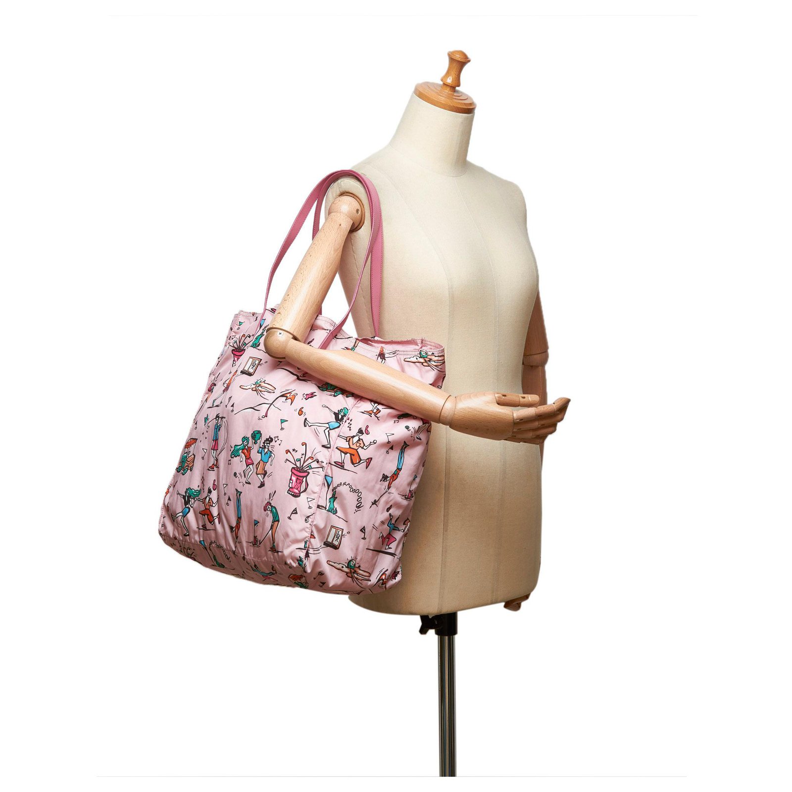 Prada Tessuto Handbag BN2106 Pink Cloth Nylon ref.981779 - Joli Closet