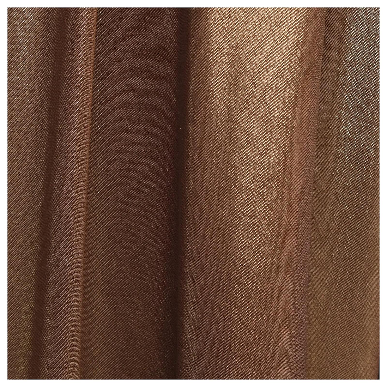 Halston Heritage One shouldered gold lame dress Golden Polyester  ref.JC120860 (Sold) - Joli Closet