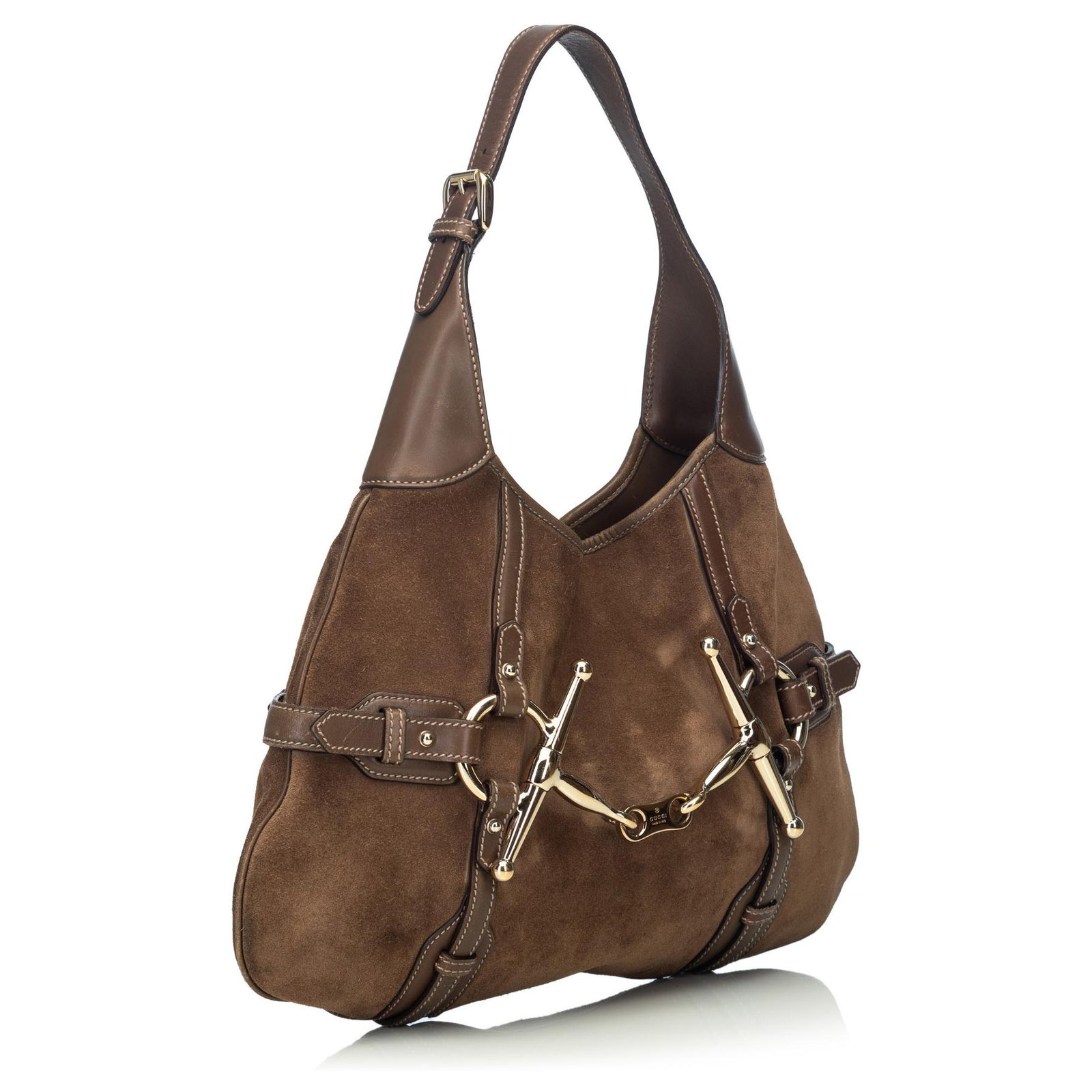 Gucci Brown 85th Anniversary Leather Hobo Bag Suede ref.120881 - Joli ...