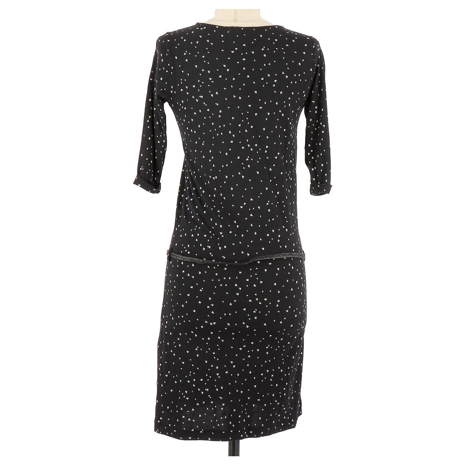 Robe SESSUN Marie Rosie Noir Et Rouge Taille 34 - Manches 3/4, Neuve Sans étiquettes