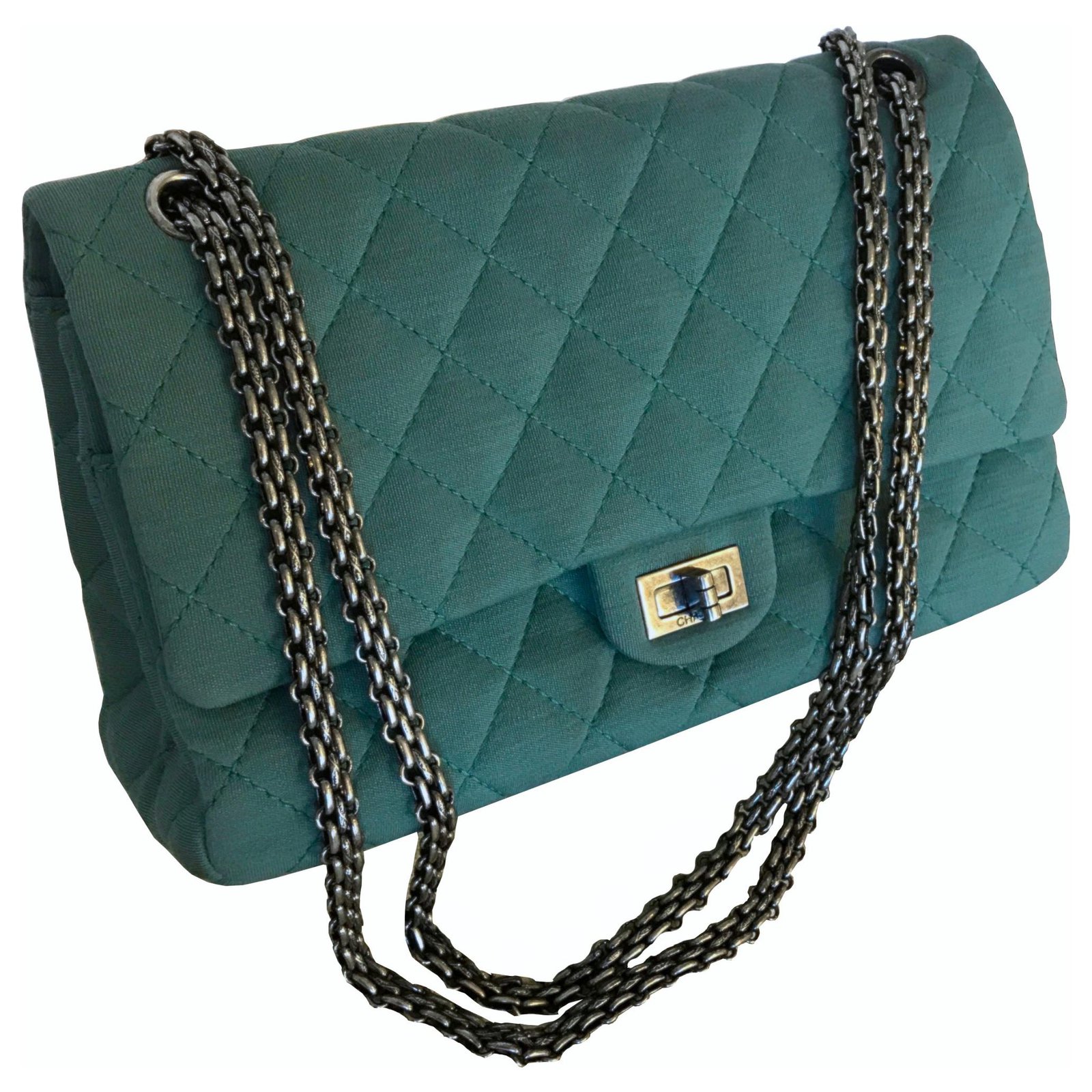 2.55 leather crossbody bag Chanel Green in Leather - 19123733