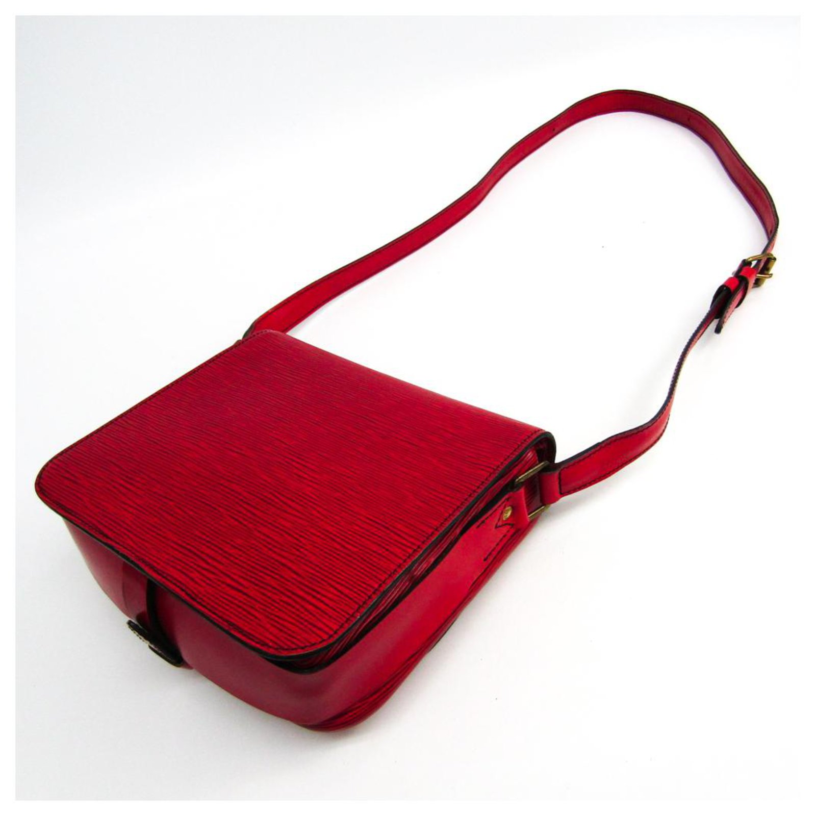 Louis Vuitton Red Epi Cartouchiere MM Leather ref.121983 - Joli Closet