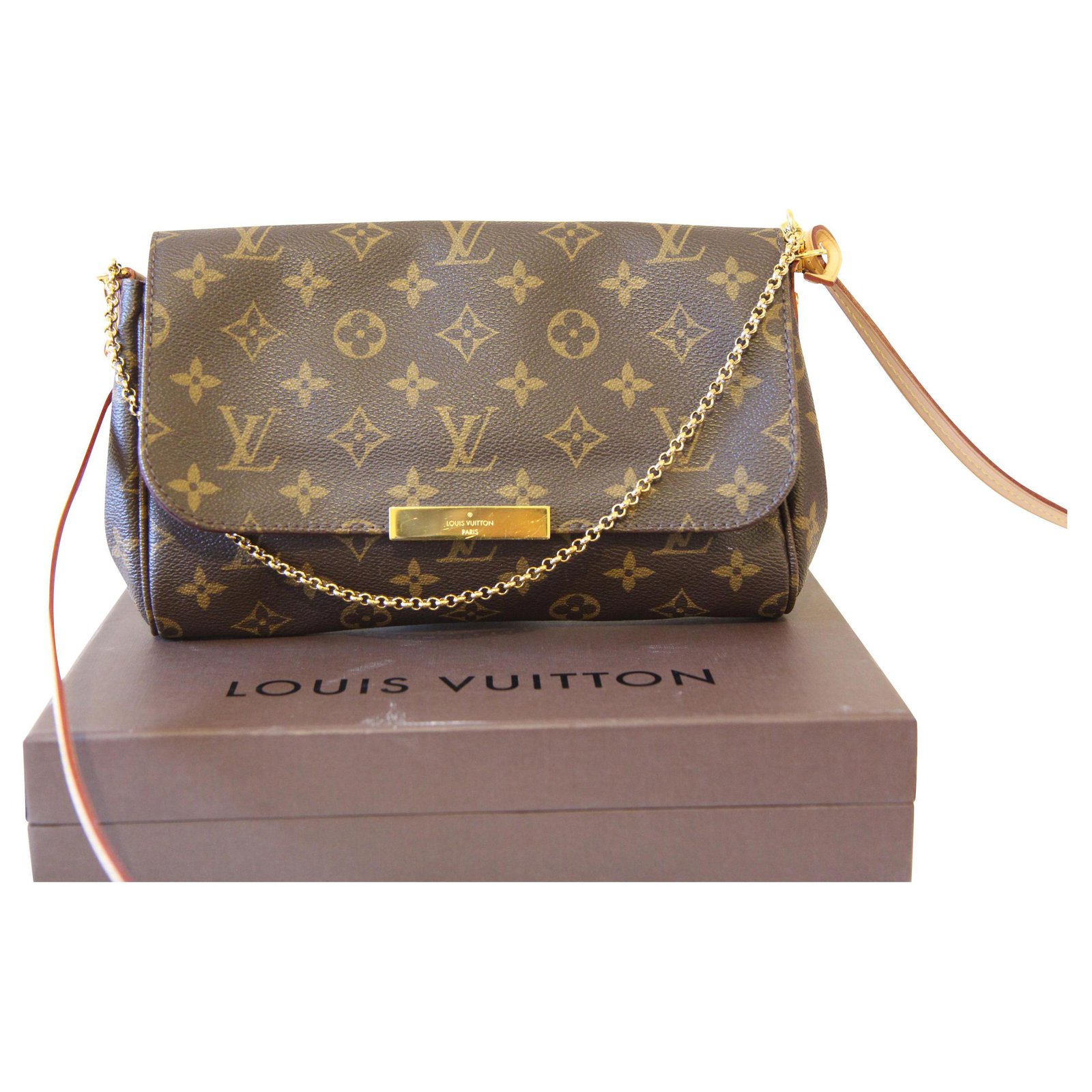 Louis Vuitton Favorite MM Monogram Canvas Brown Leather ref.122688 - Joli  Closet