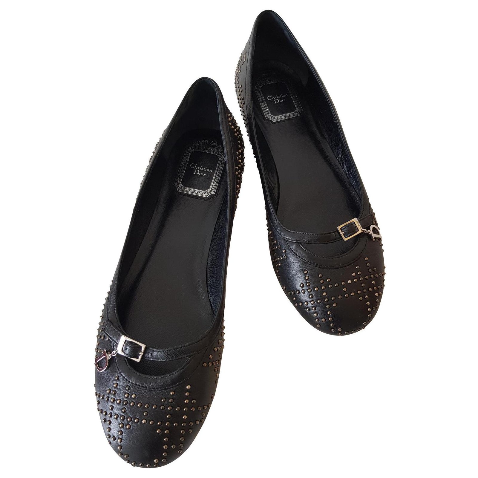 Dior leather ballerinas Black ref.122983 - Joli Closet