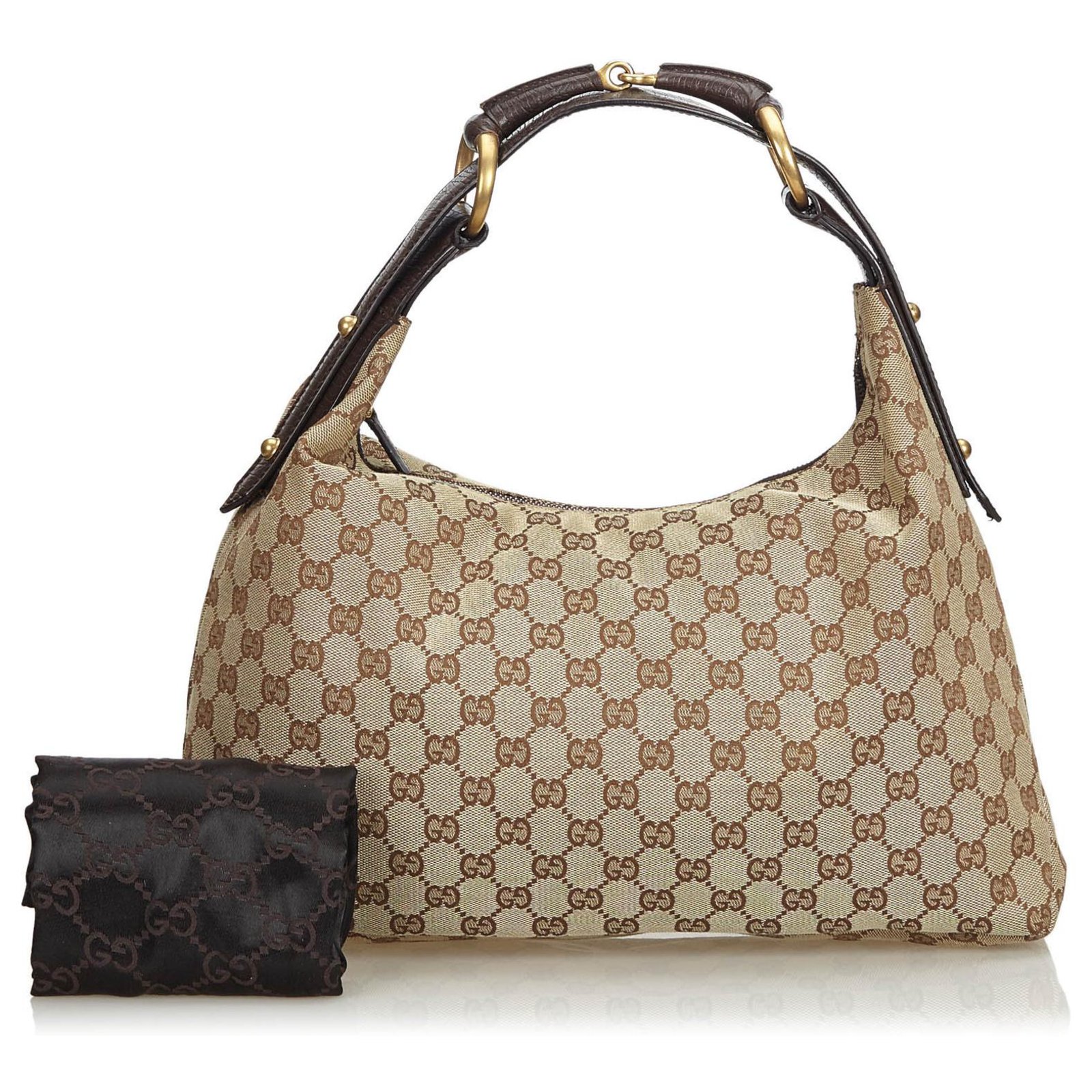 Hobo cloth handbag Gucci Brown in Cloth - 10364133