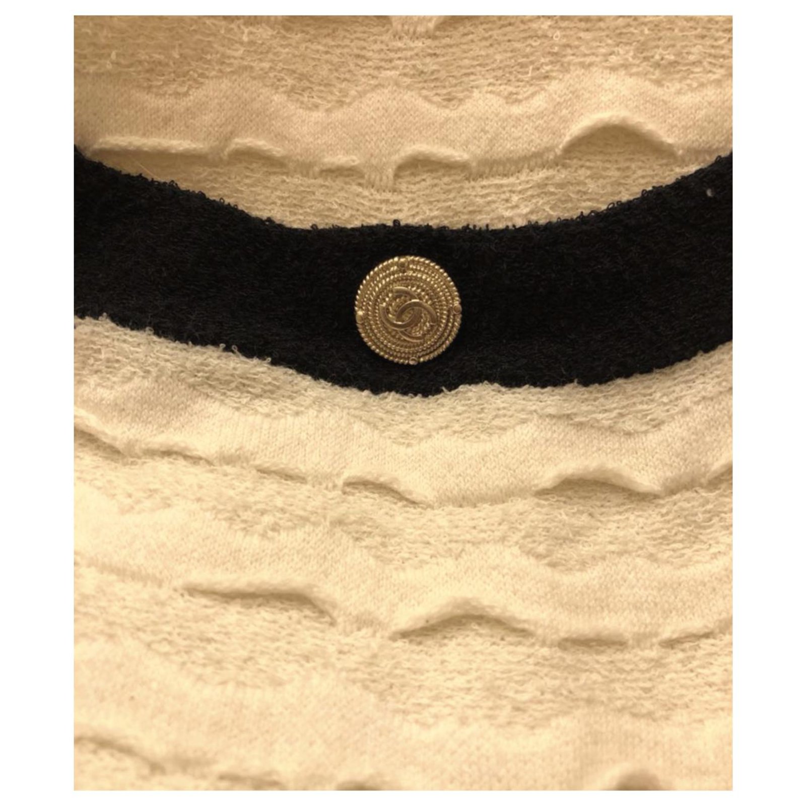 Chanel Black and white knit dress