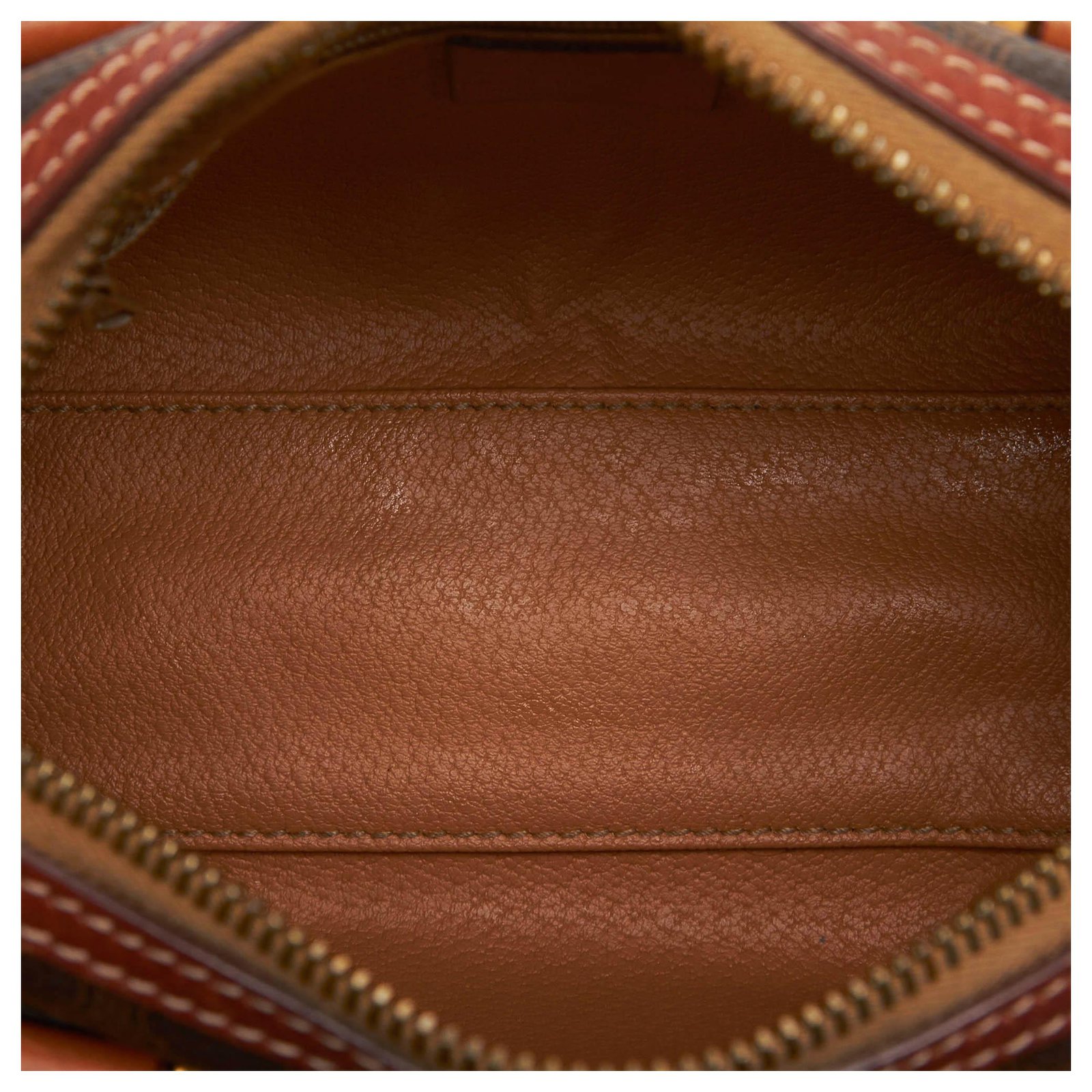 Céline Celine Brown Macadam Mini Boston Bag Leather Plastic ref.123306 -  Joli Closet