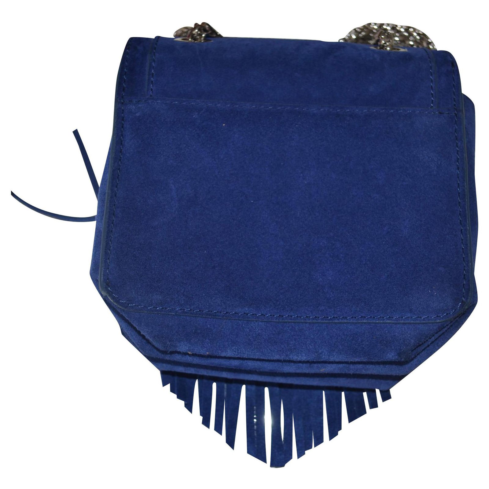 Claudie Pierlot Angela Bis Stud bag Blue Suede ref.123468 Joli Closet