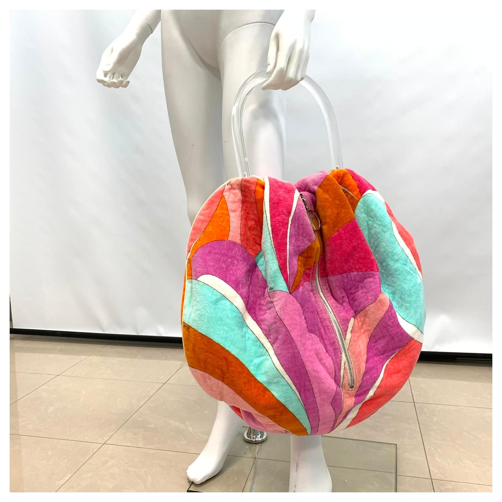 Emilio Pucci Rétrp beach bag Multiple colors Velvet ref.123523