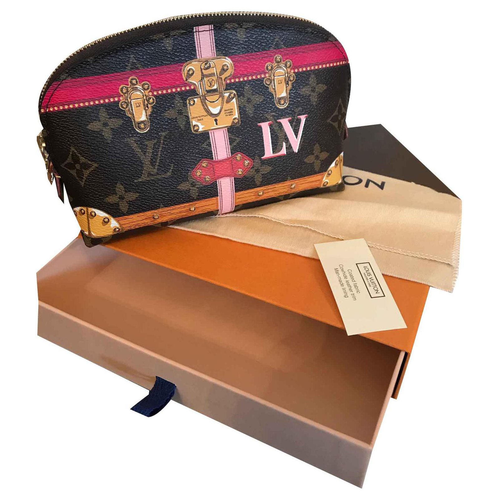 Louis Vuitton trunk collector's cosmetic pouch ref.124078 - Joli