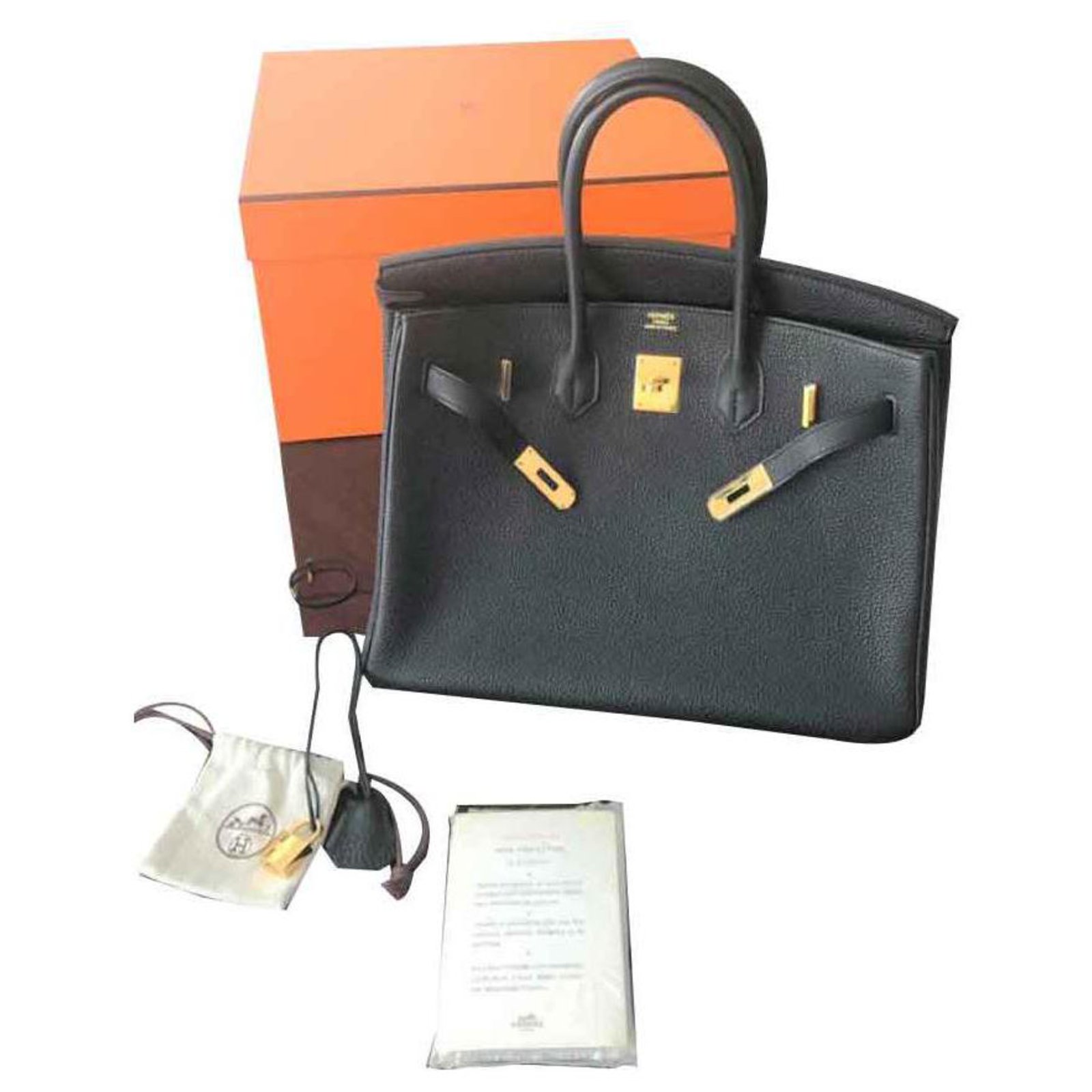 Hermès Birkin 35 Black Leather ref.124496 - Joli Closet