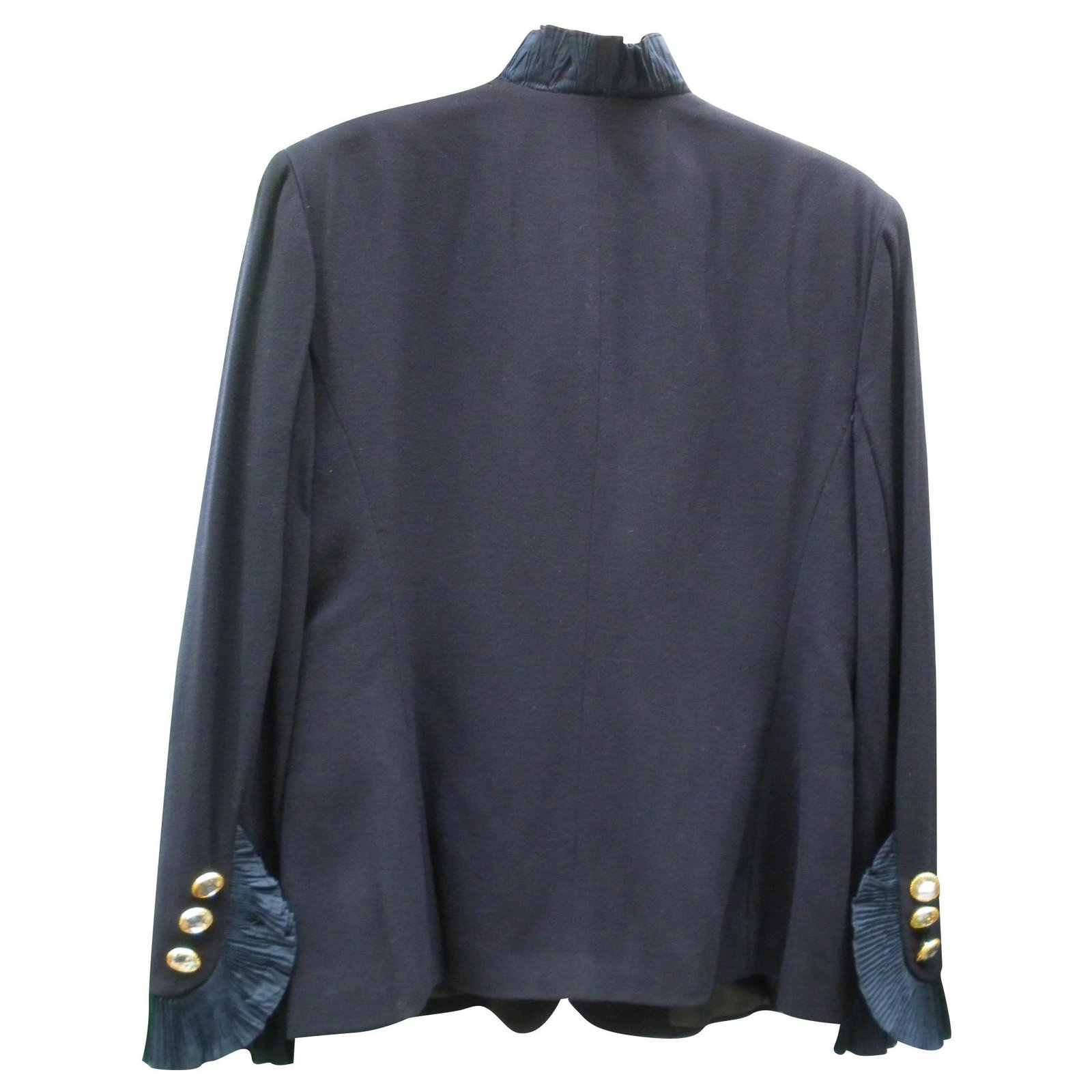 Christian Dior Jackets Dark blue Wool ref.124684 - Joli Closet