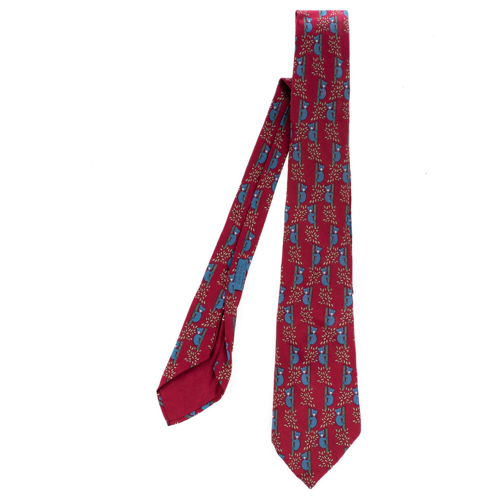 Hermès printed silk tie, motive: 