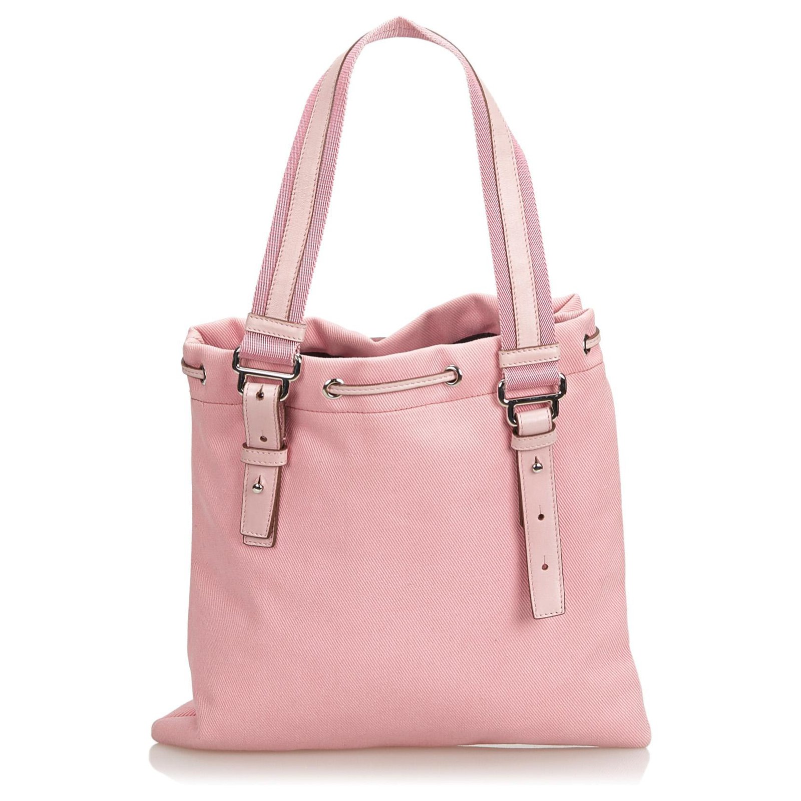 Yves Saint Laurent YSL Pink Canvas Kahala Tote Bag Leather Cloth Cloth  ref.136771 - Joli Closet