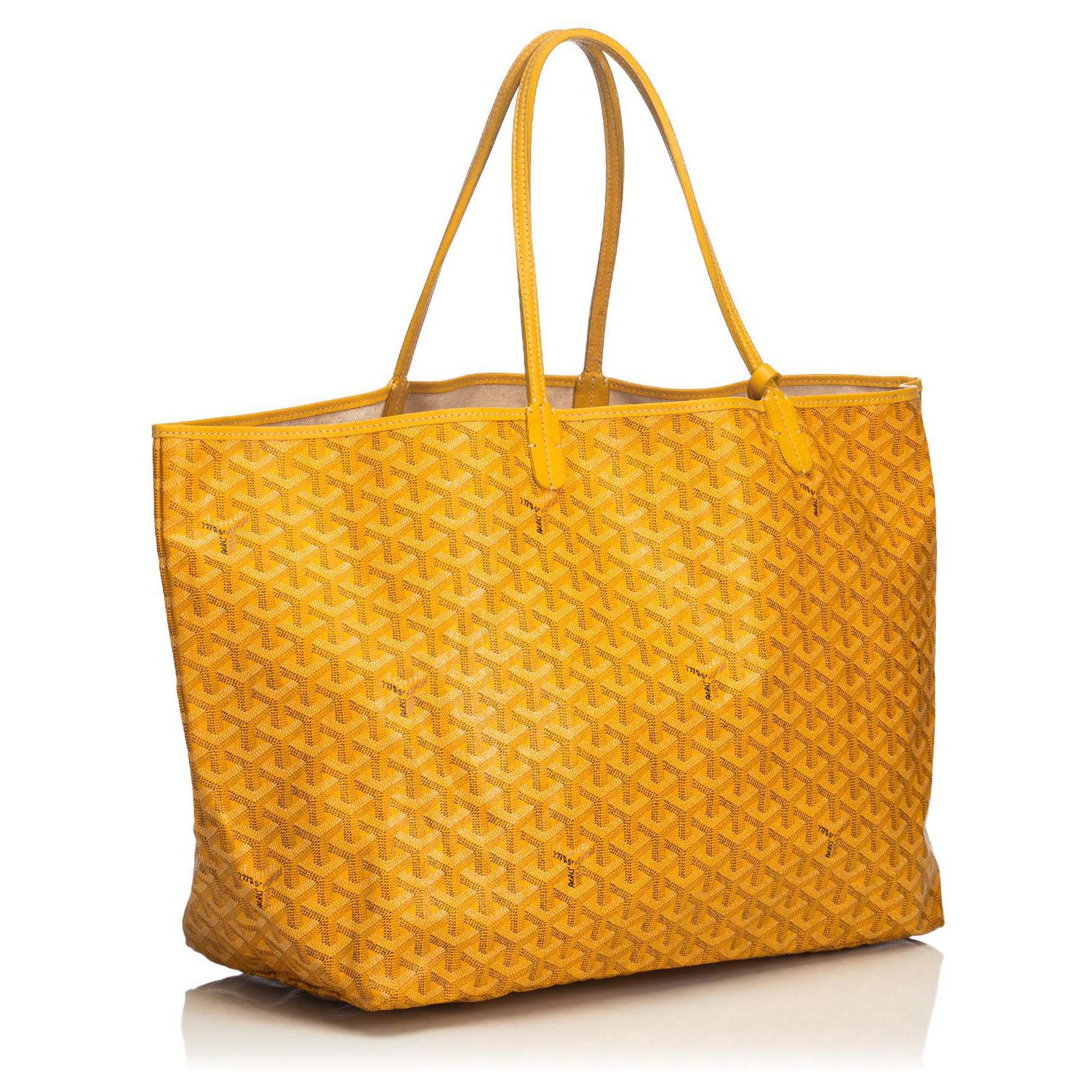 Goyard Yellow Saint Louis GM Leather Cloth Cloth ref.125587 - Joli Closet