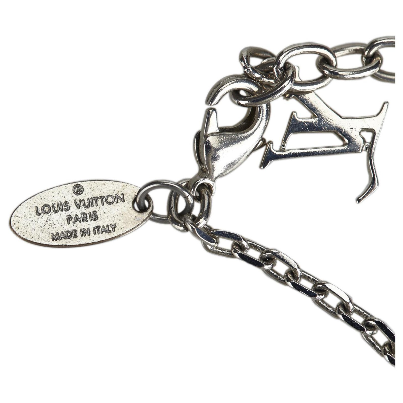 Louis Vuitton Gamble Crystal Bracelet Black Silvery Metal ref