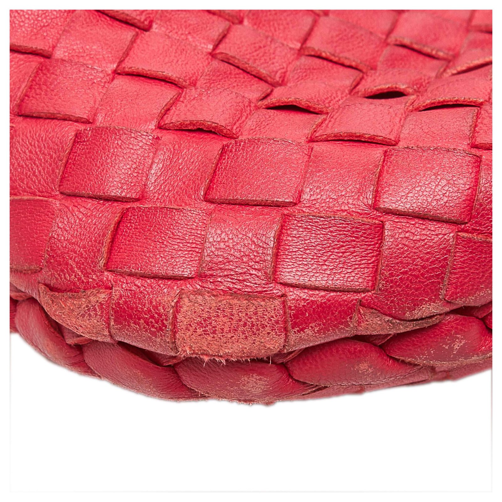 Bottega Veneta Red Intrecciato Hobo Bag Leather ref.1022476 - Joli