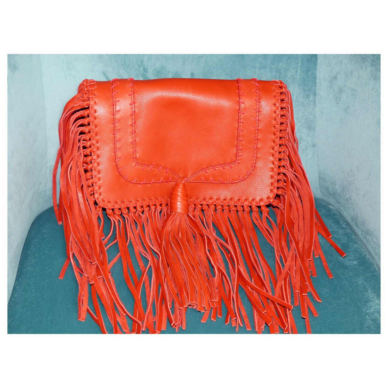 Ba&Sh Handbags Red Leather ref.126149 - Joli Closet