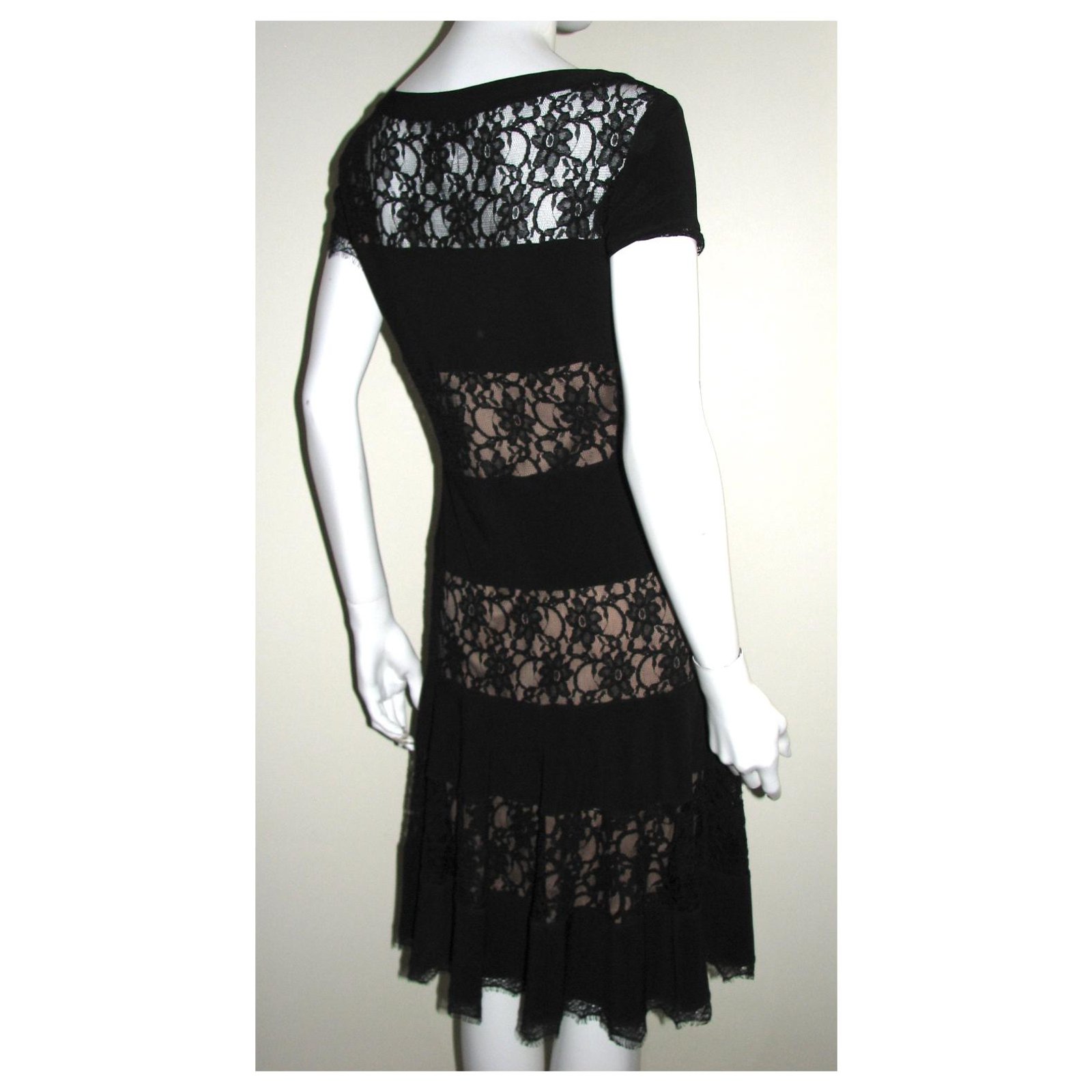 joseph ribkoff black lace dress
