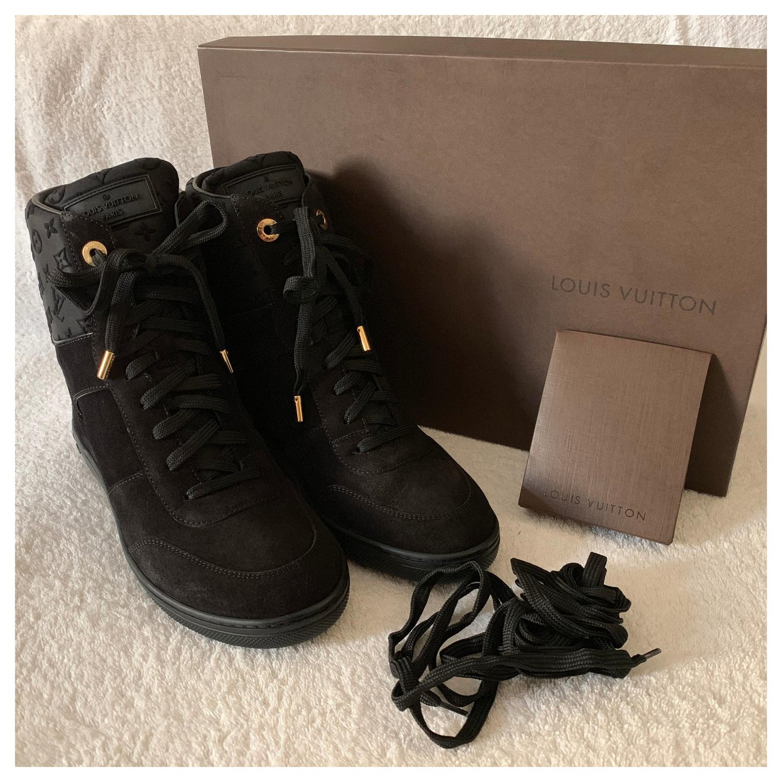 Louis Vuitton, Shoes, Louis Vuitton Millenium Wedge Black